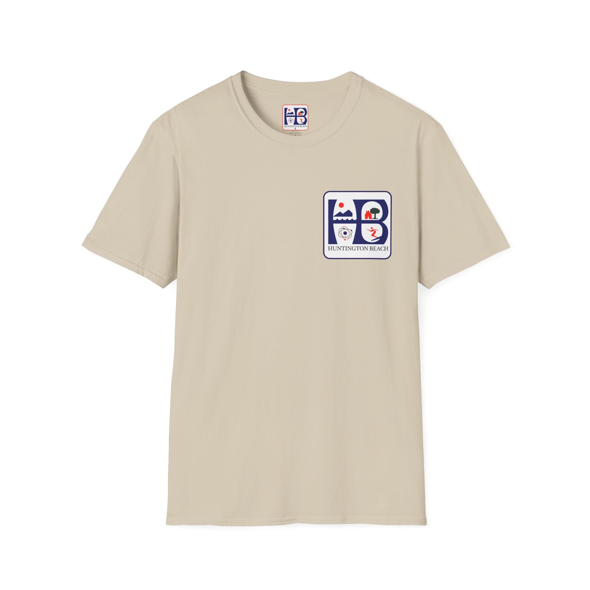 Huntington Beach Retro Logo T-Shirt — HB Surf & Sunset Tee (printed 3 side)