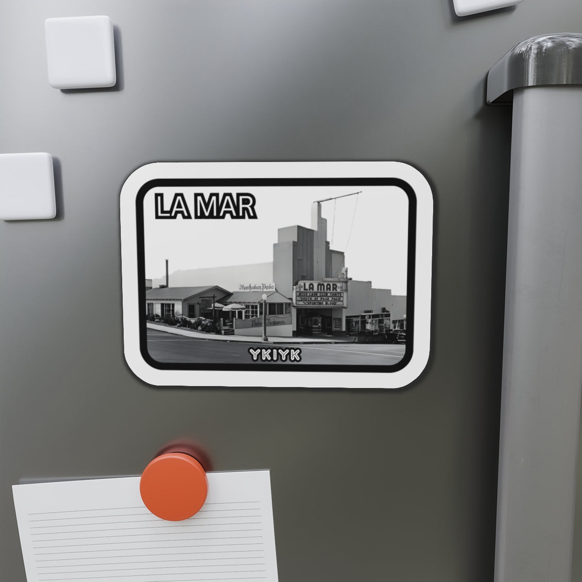 La Mar Theater retro photo Magnet | Die-Cut Refrigerator Magnet