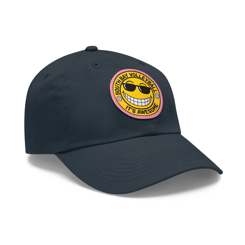 Volleyball Smiley Mom and Dad Hat — "South Bay Volleyball: It’s Awesome" Leather Patch