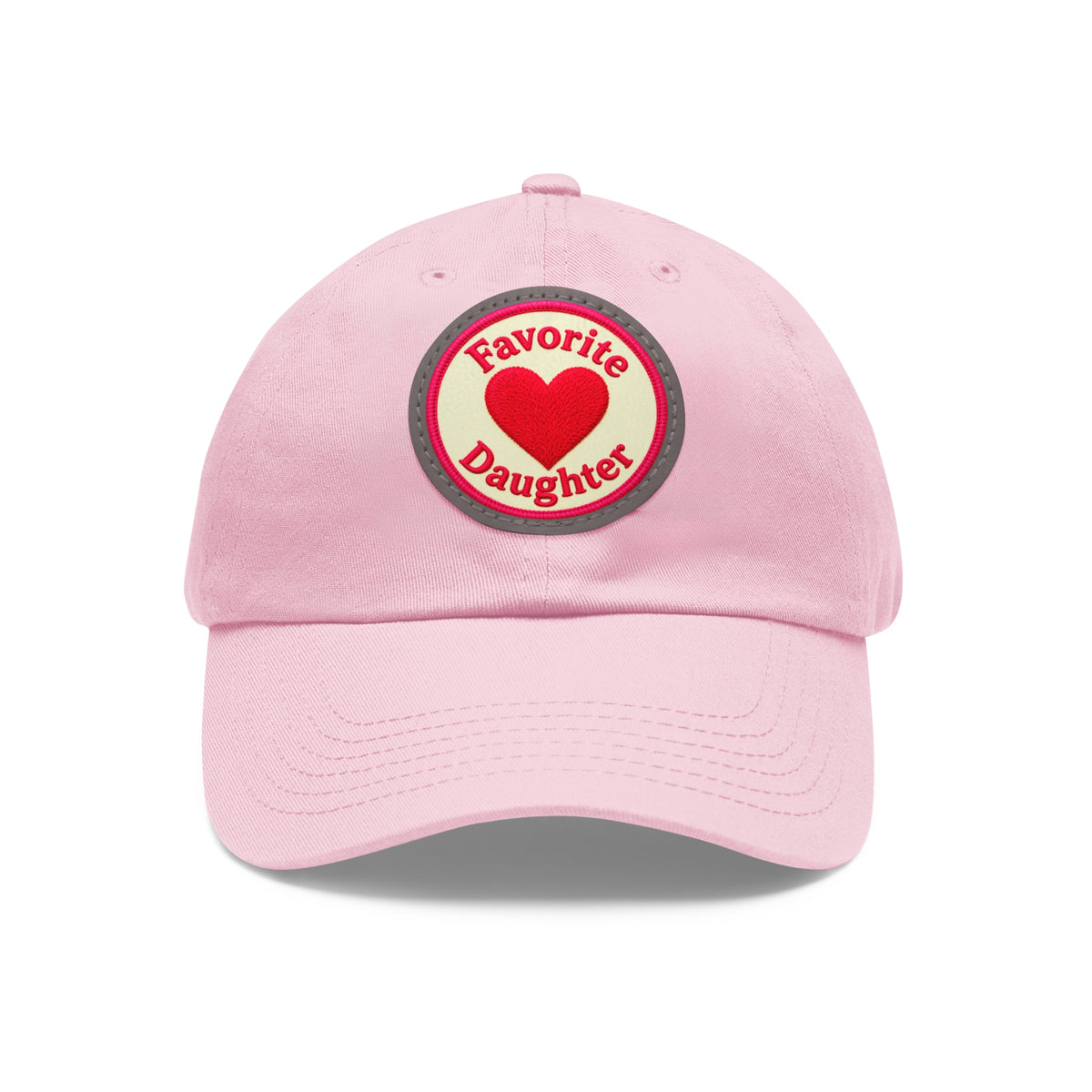 Mom and Daughter Hat — "Favorite Daughter" Leather Patch Cap