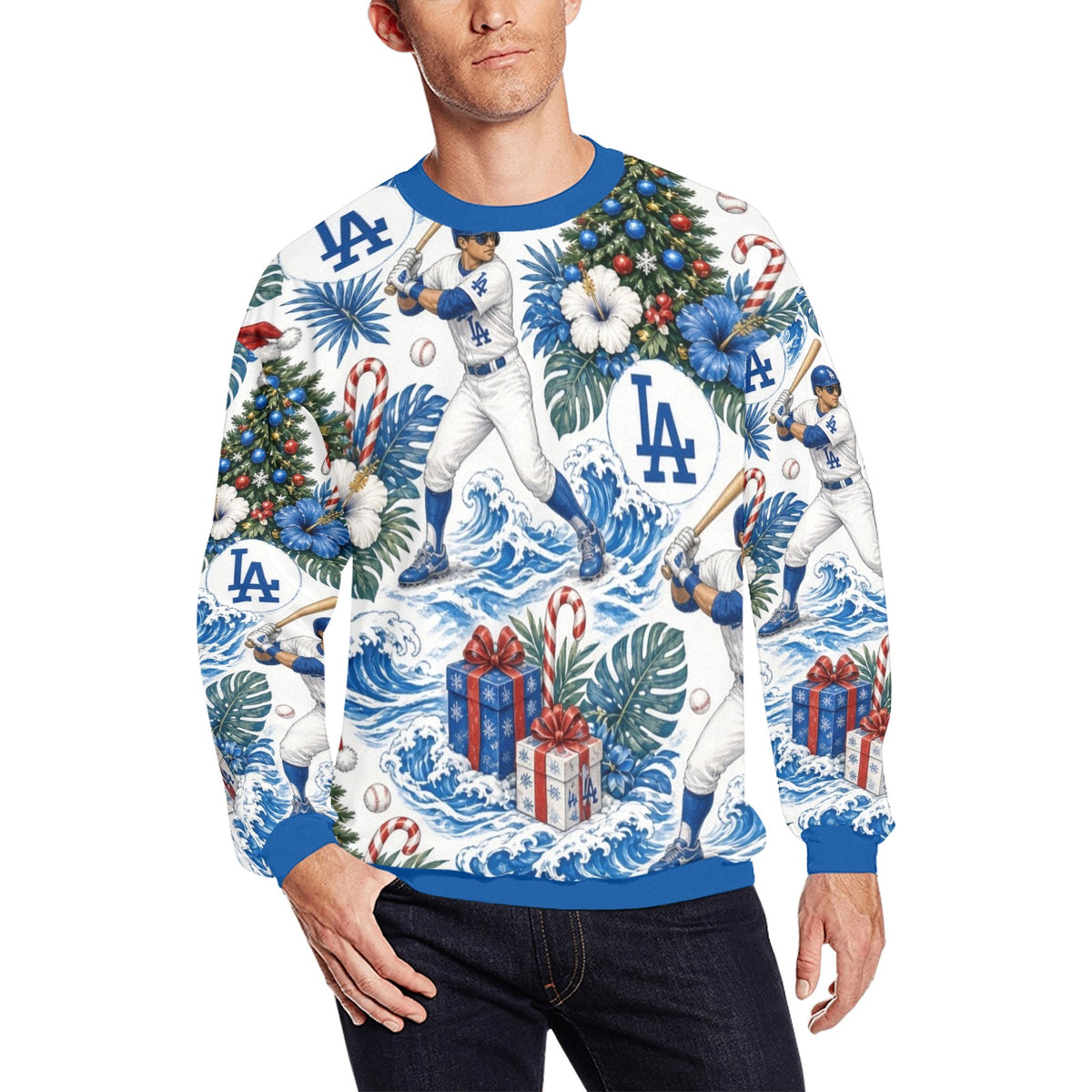 Los Angeles Dodgers Men's crew neck sweatshirt（Made in USA）