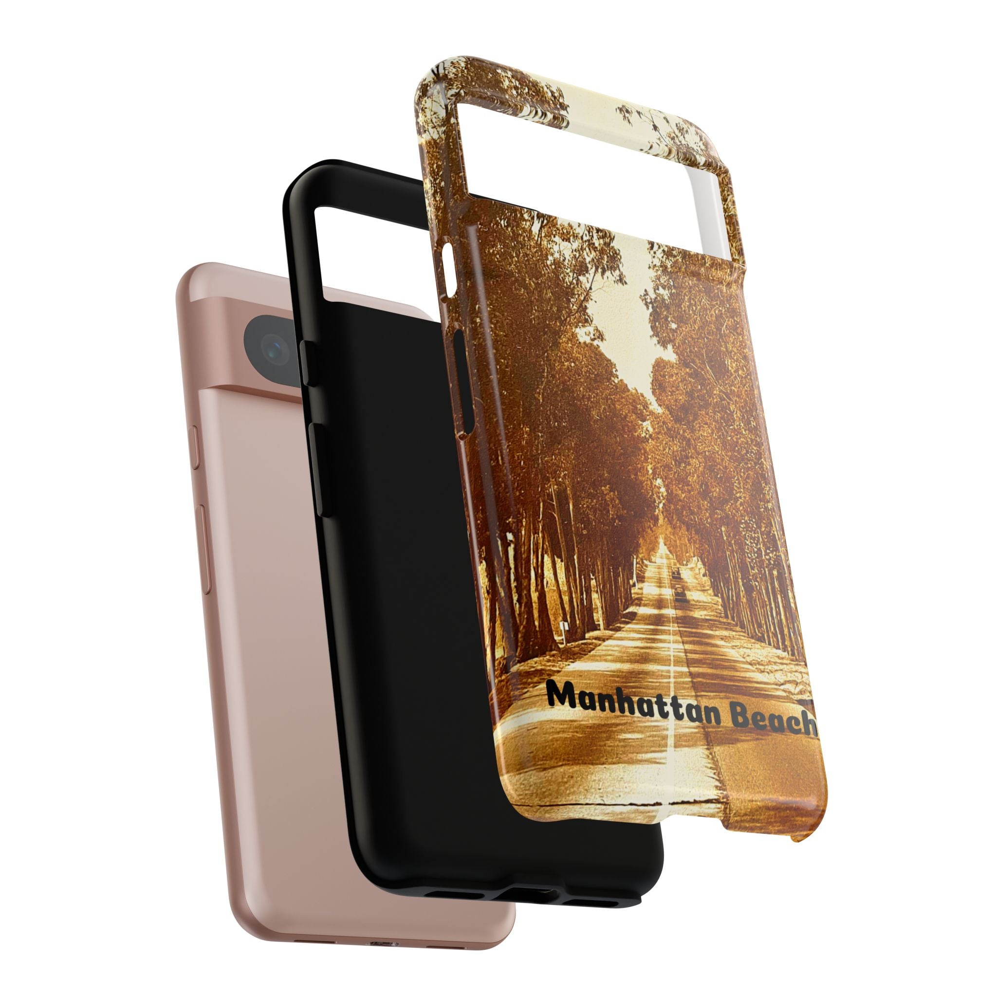 Phone Cases Manhattan Beach Rosecrans Ave Early 60's Tough Cases 90266 California, iPhone Samsung Google Pixel Protective Cover, Vintage