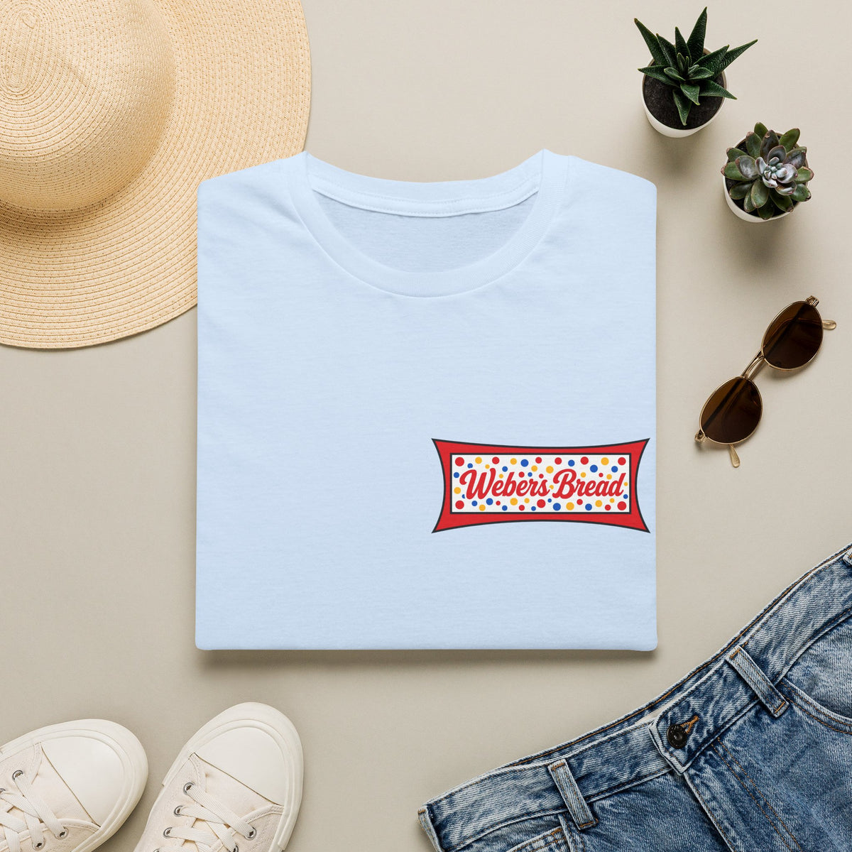 Weber's Bread Retro Logo Dewey T-Shirt — Vintage Bakery Graphic Tee