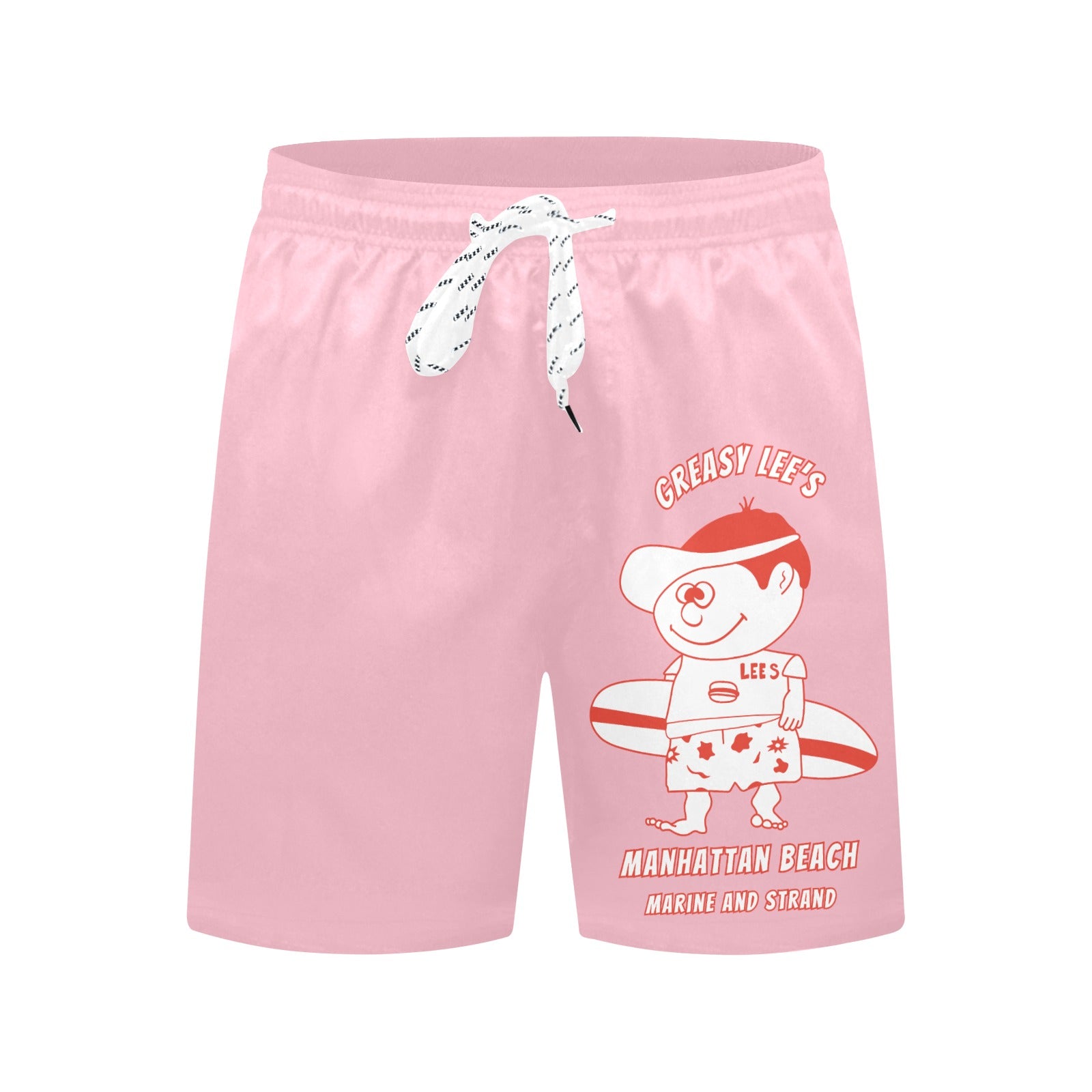Greasy Lee's Marine and Strand Manhattan Beach IYKYK Men's Mid-Length Beach Shorts
