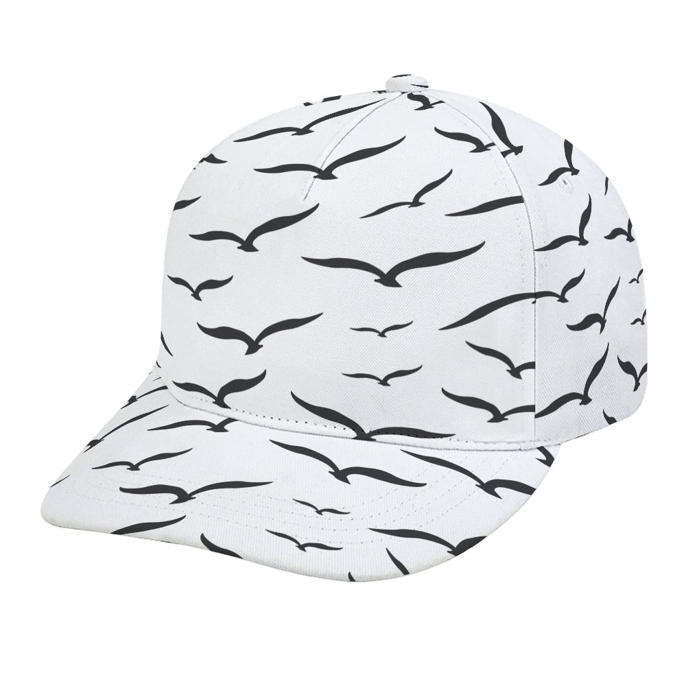 Ocean Nautical Bird Scene lite gray hat cap Free Shipping