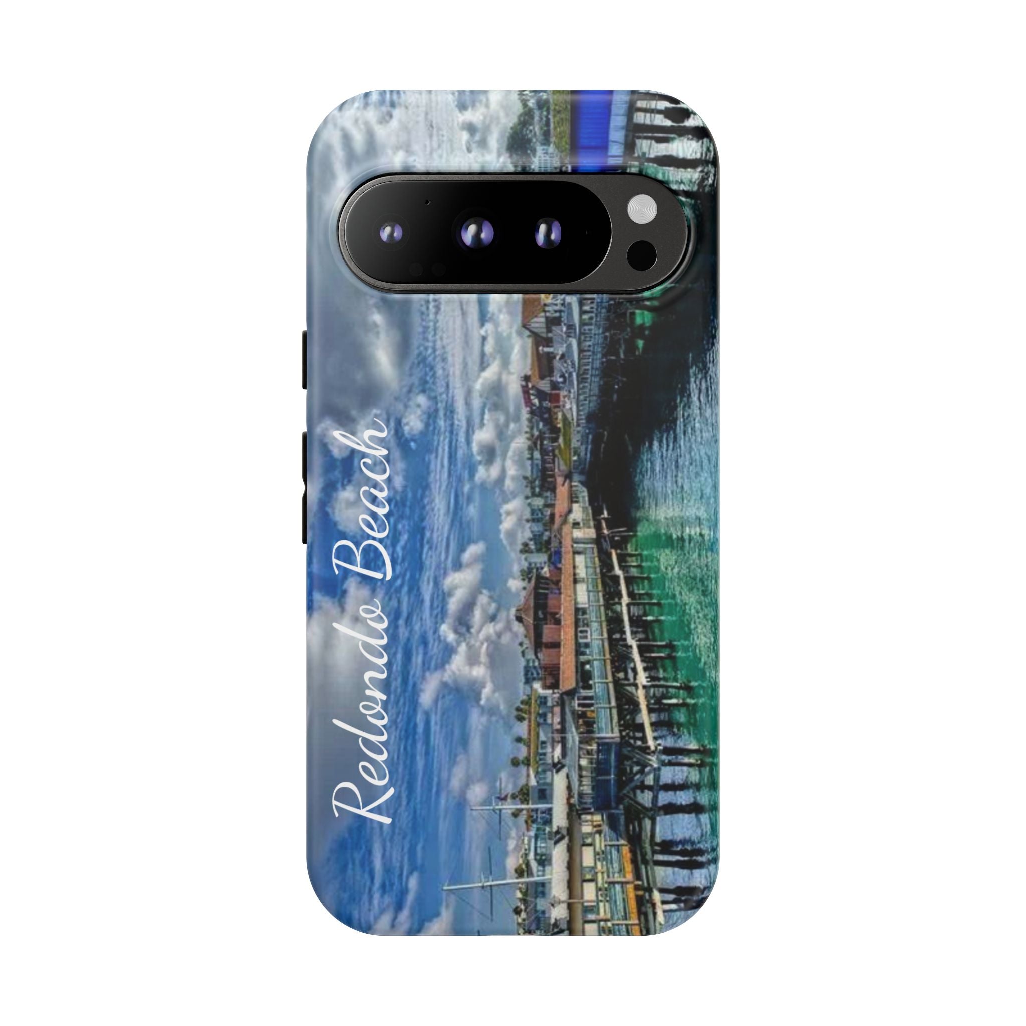 Phone Cases, Redondo Beach California King Harbor Design, Protective Covers, iPhone Accessories, Samsung Accessories, Gift for Travelers