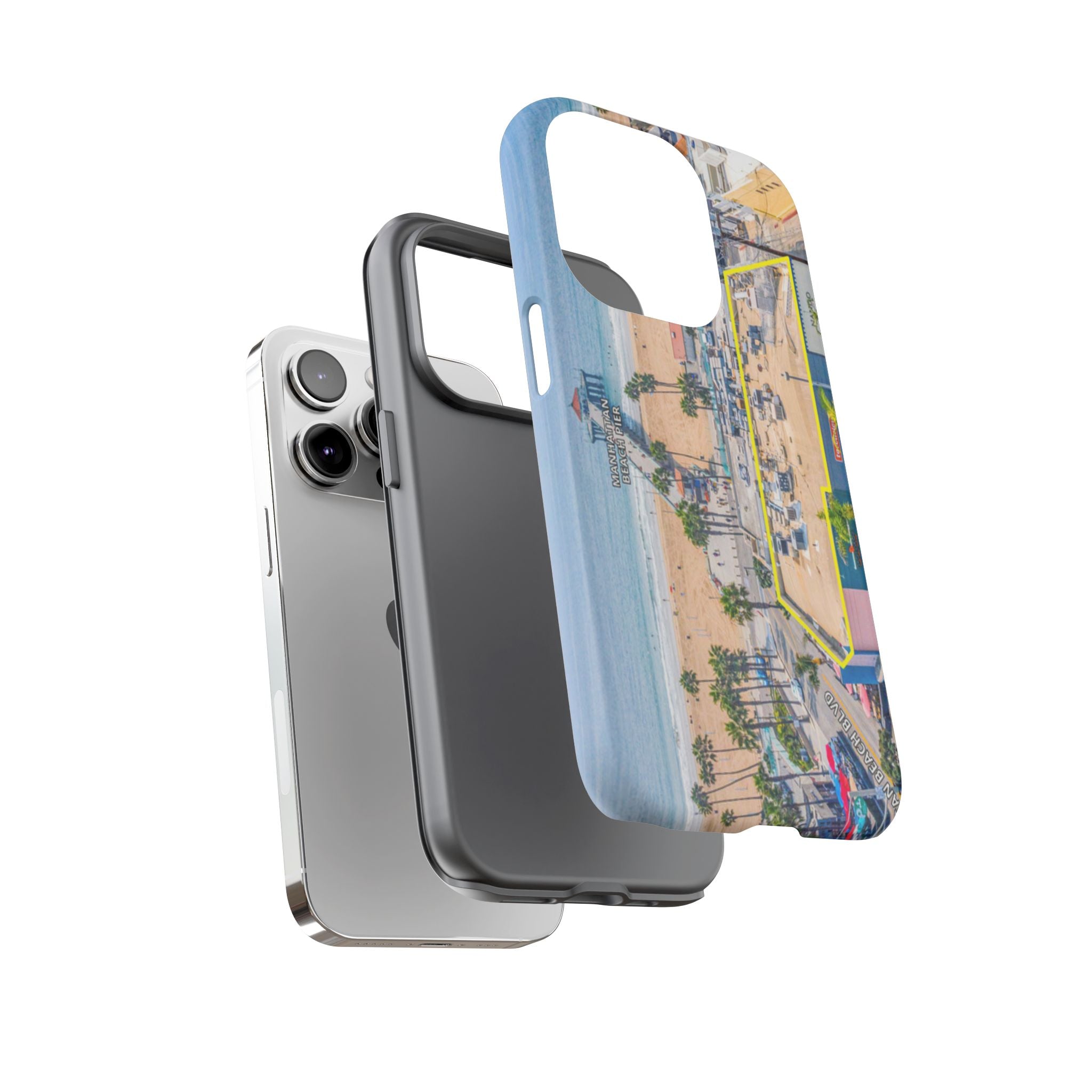 Phone Cases, Manhattan Beach California iPhone Samsung Google Tough Cases, Beach Lovers Gifts, Coastal Accessories, Ocean Phone Covers,
