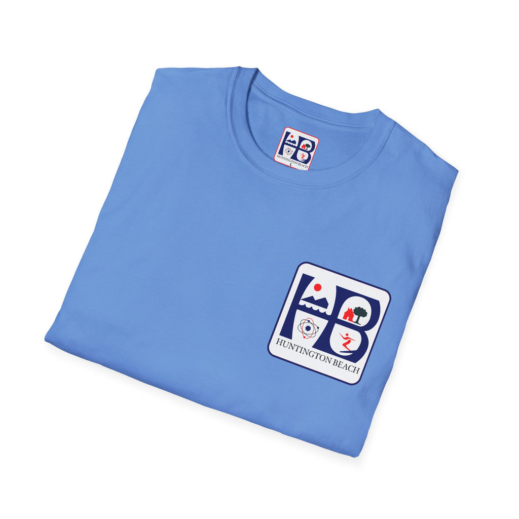 Huntington Beach Retro Logo T-Shirt — HB Surf & Sunset Tee (printed 3 side)