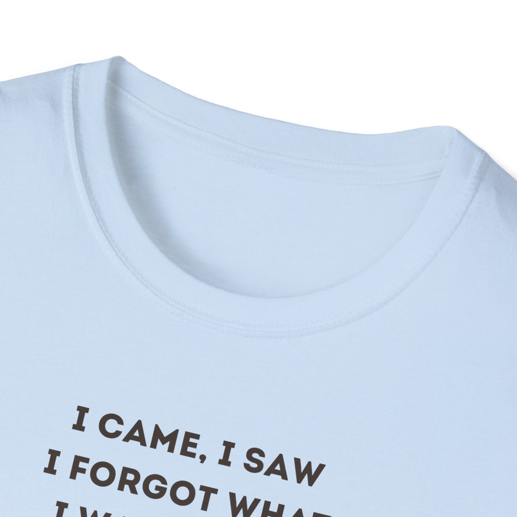 Funny Forgetful Grandpa Quote T-Shirt | Retro Grandpa I Got to Pee Illustration