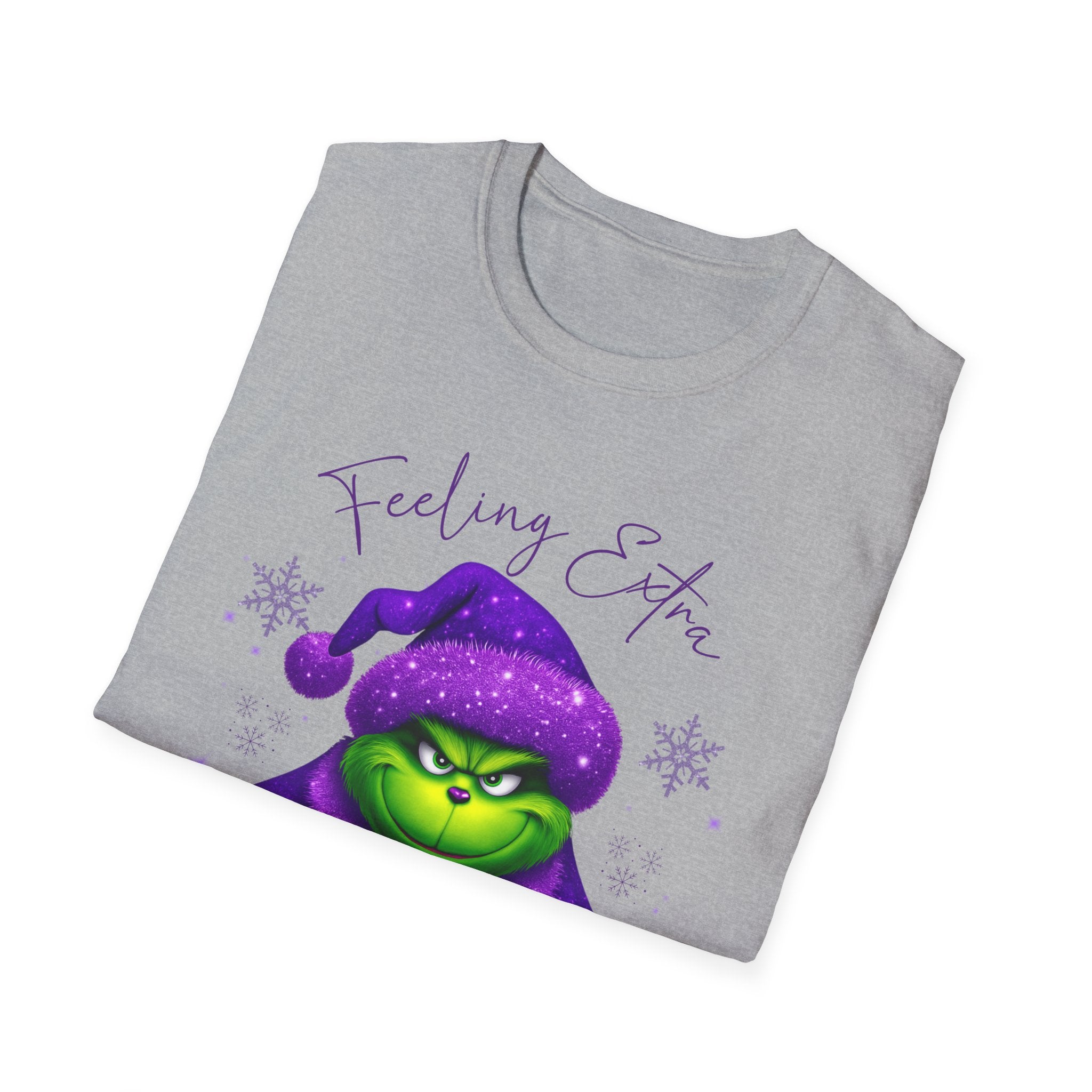 Feeling Extra Grinchy T-Shirt | Grinch Face Holiday Tee