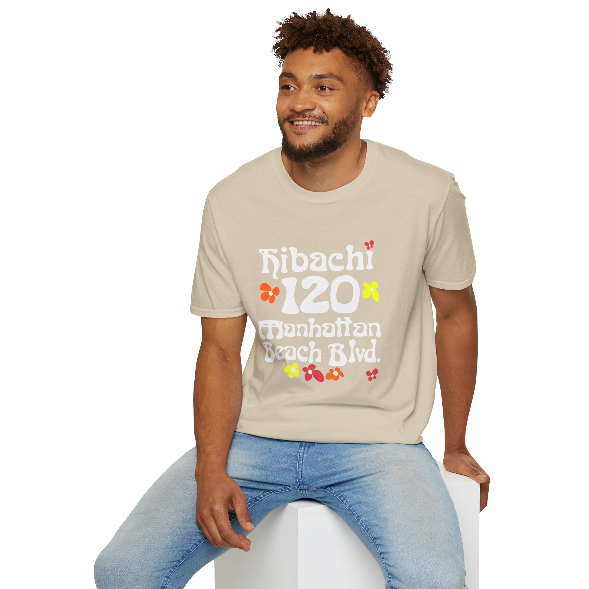 Hibachi 120 Manhattan Beach Blvd Restaurant #OldSchool T-Shirt — Retro Floral Surf Tee "Gone But Not Forgotten"
