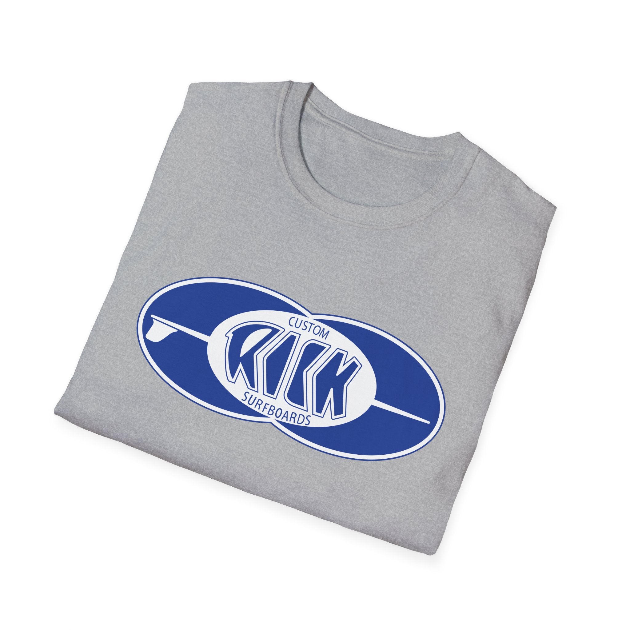 Rick Surfboards Unisex Softstyle T-Shirt Old School Hermosa Beach Print 1 Side