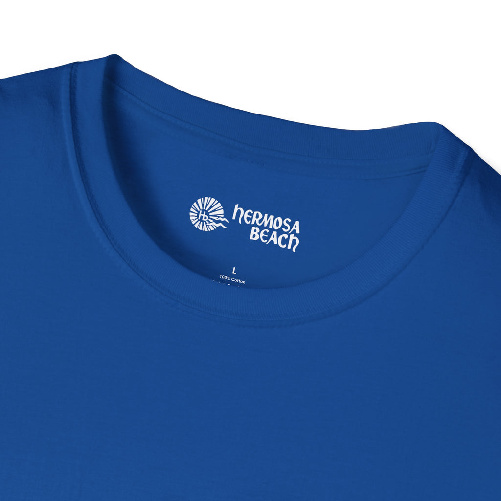 Hermosa Beach Sunburst Wave T-Shirt (printed front back neck) | Hb Minimal Logo Tee