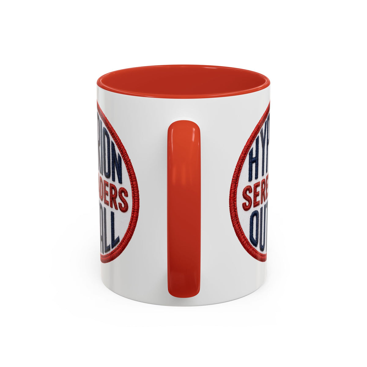 Accent Coffee Mug — "Hyperion Serenaders Outfall" Retro Patch Ceramic Mug (11/15oz)