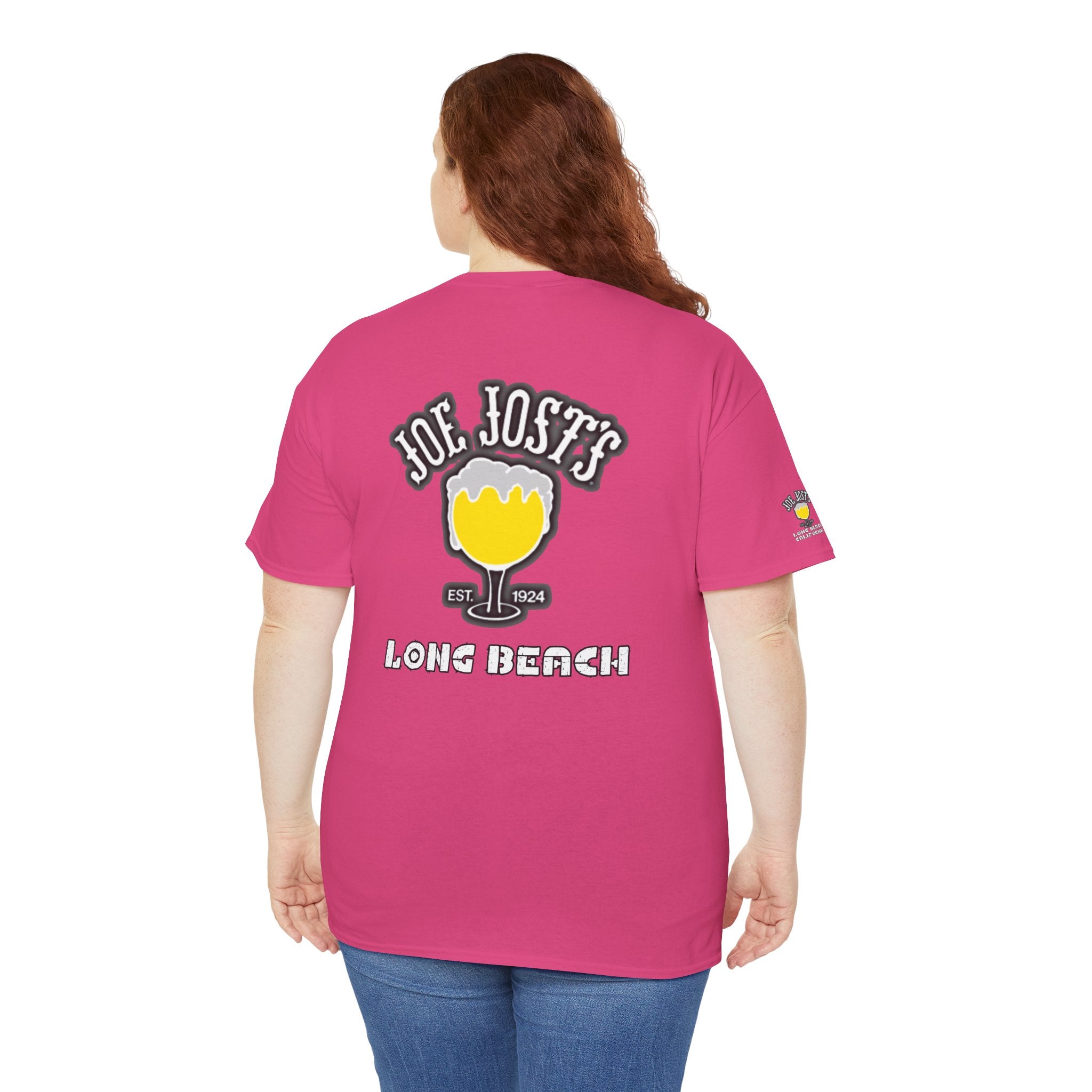 Joe Josts Long Beach California Men's and Woman's Heavy Cotton Tee - Printed 4 Areas