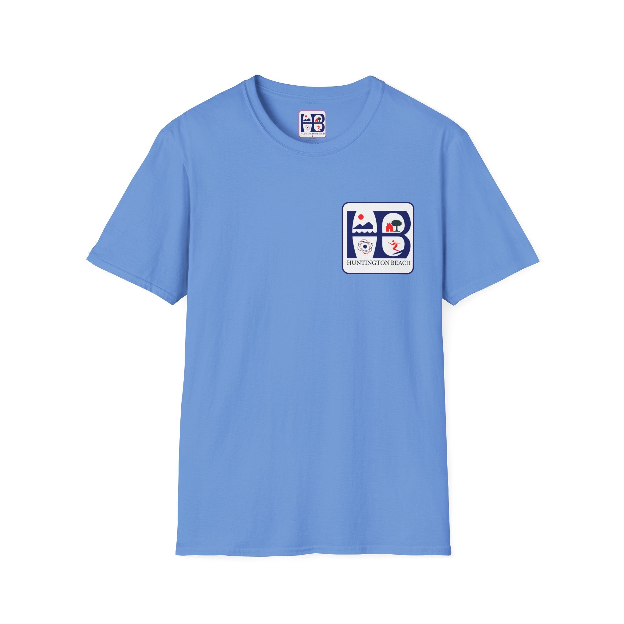 Huntington Beach Retro Logo T-Shirt — HB Surf & Sunset Tee (printed 3 side)