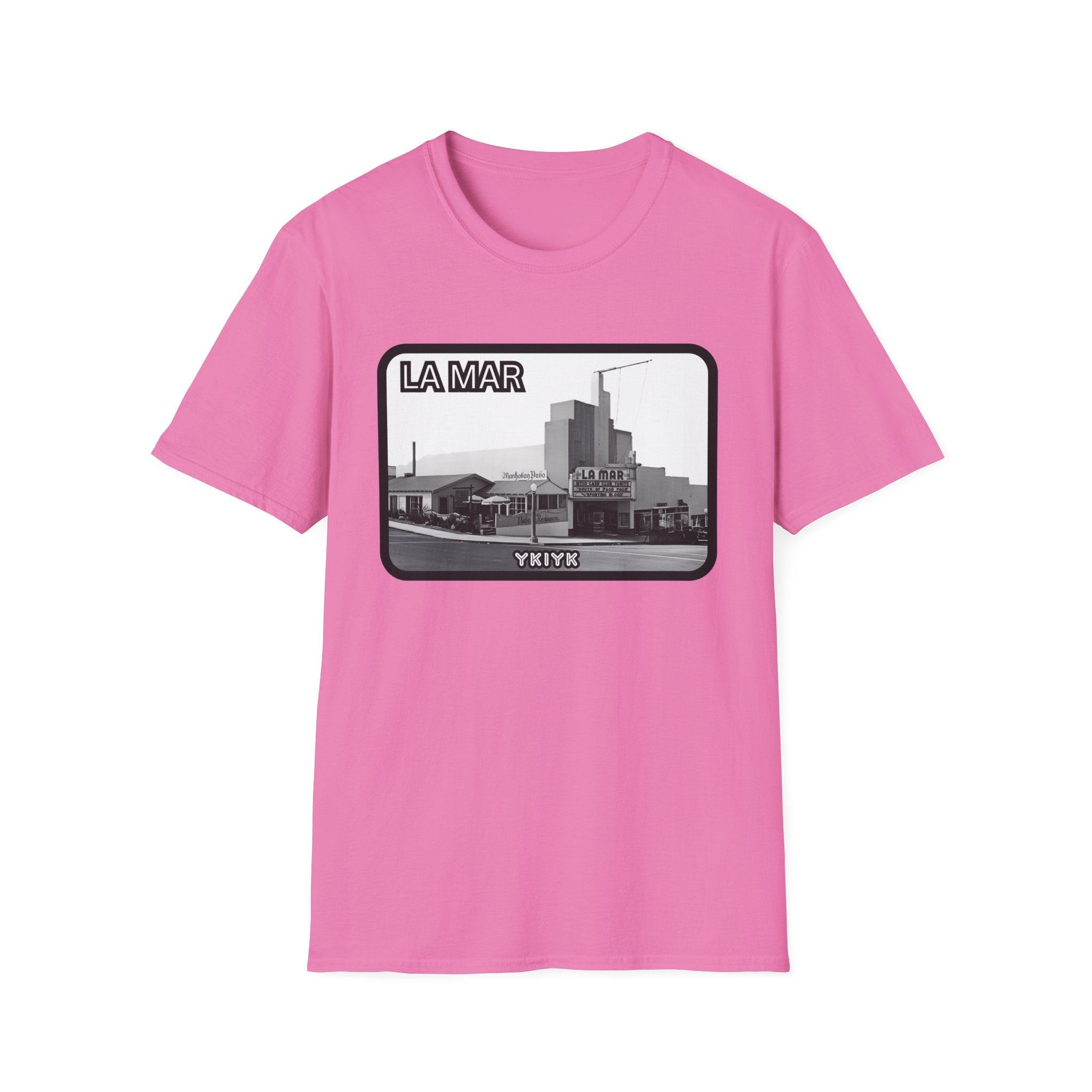 La Mar Theater Manhattan Beach  T-Shirt | Vintage Black & White Urban Graphic YKIYK