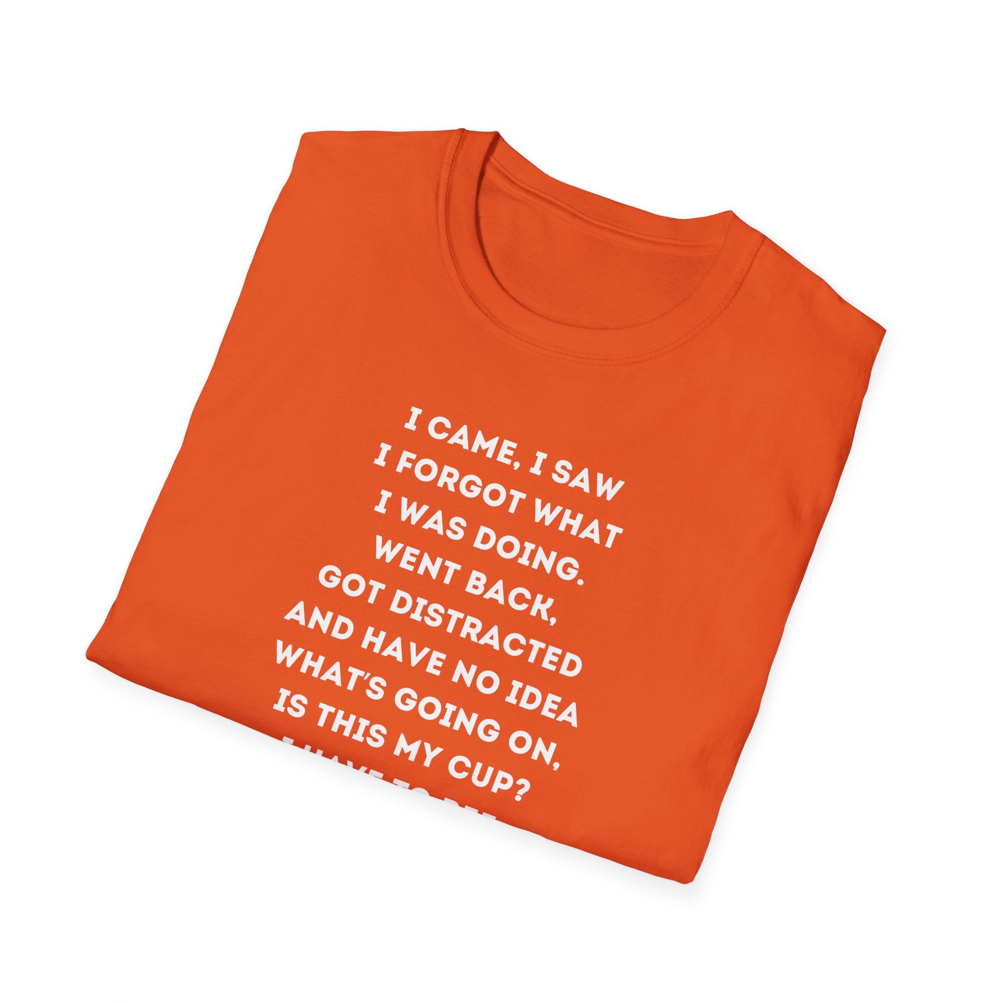 Funny Forgetful Grandpa Quote T-Shirt | I Got to Pee Coffee Cute Cartoon, Humorous Text Tee