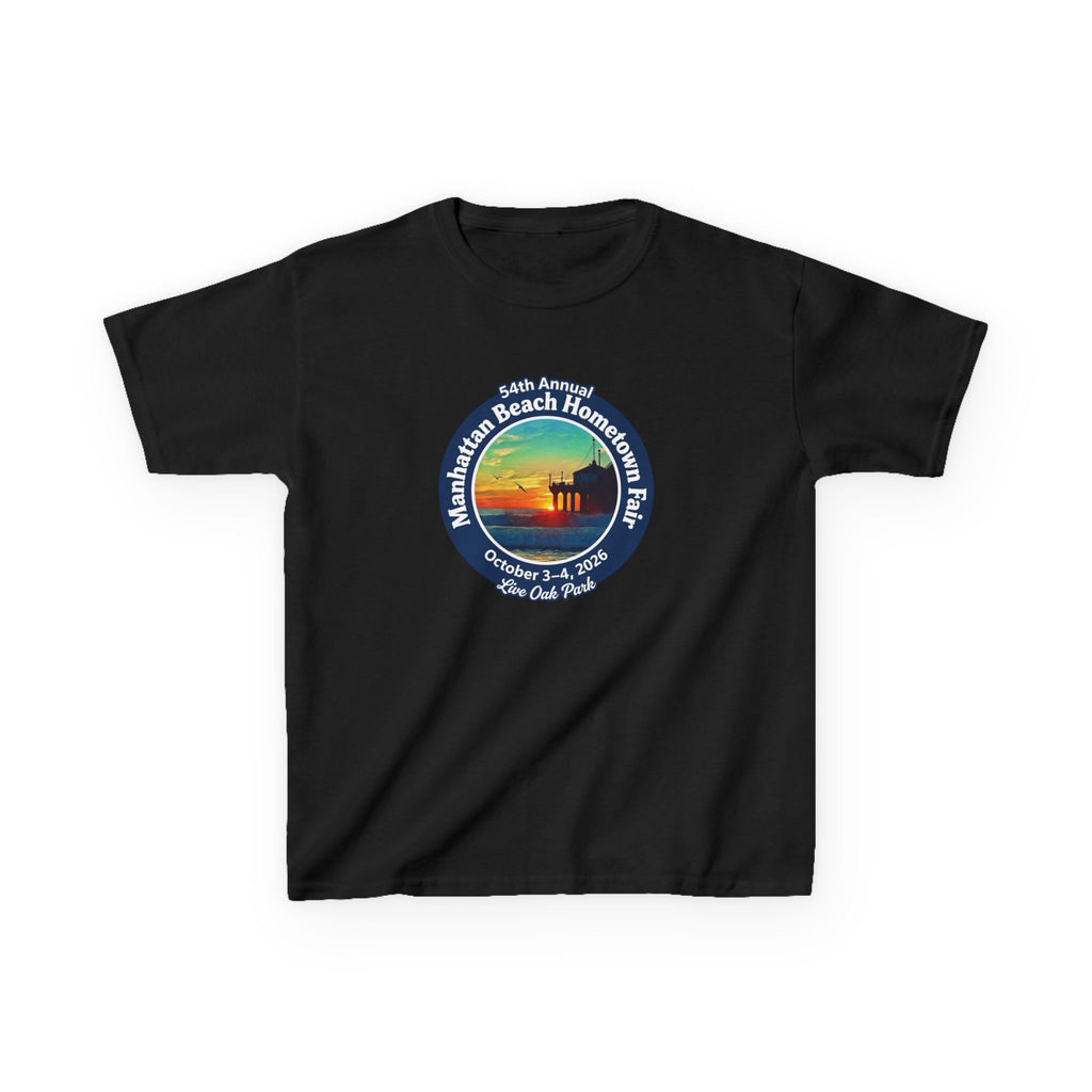 Kids Tee — Manhattan Beach Hometown Fair 2026 Sunset Logo