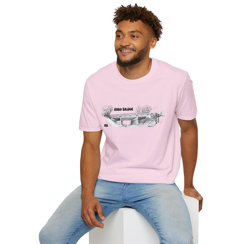 Hobo Bridge Manhattan Beach California Sketch T-Shirt | Hand-Drawn Bridge Illustration IYKYK