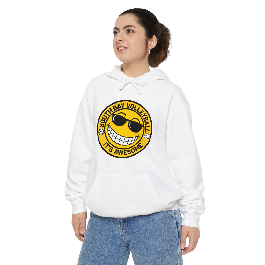 Volleyball Smiley Hoodie — "South Bay Volleyball It's Awesome" Crewneck