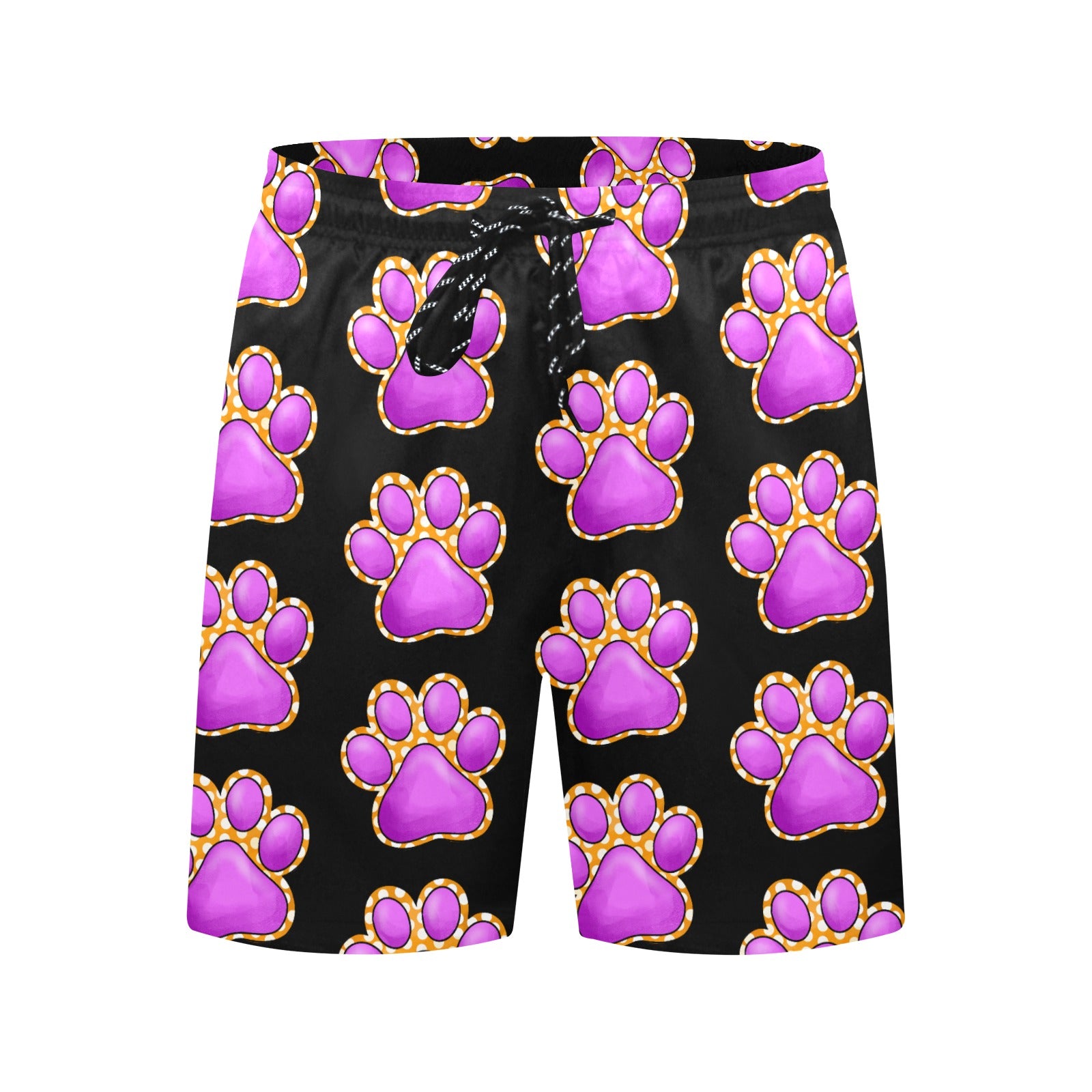 Paw Paw Men's Mid-Length Beach Shorts PetPooPoo.com