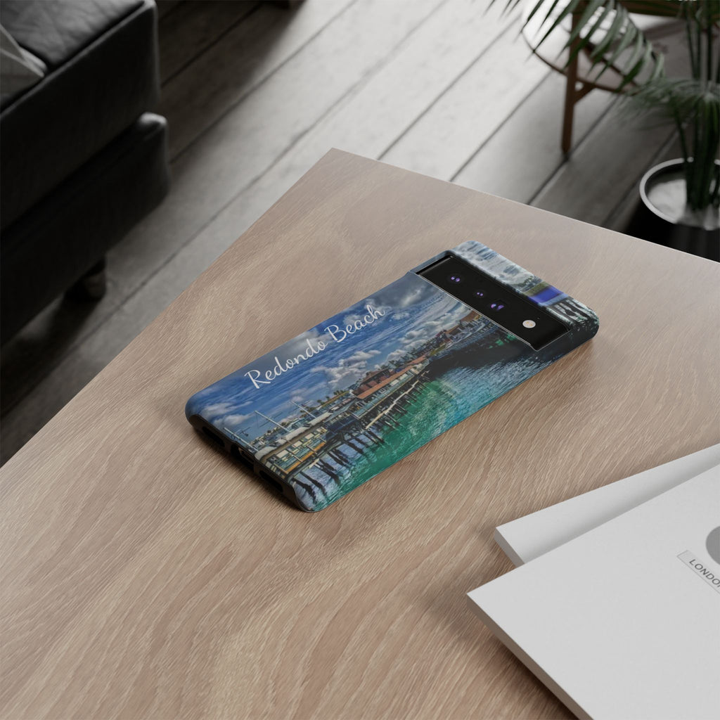 Phone Cases, Redondo Beach California King Harbor Design, Protective Covers, iPhone Accessories, Samsung Accessories, Gift for Travelers