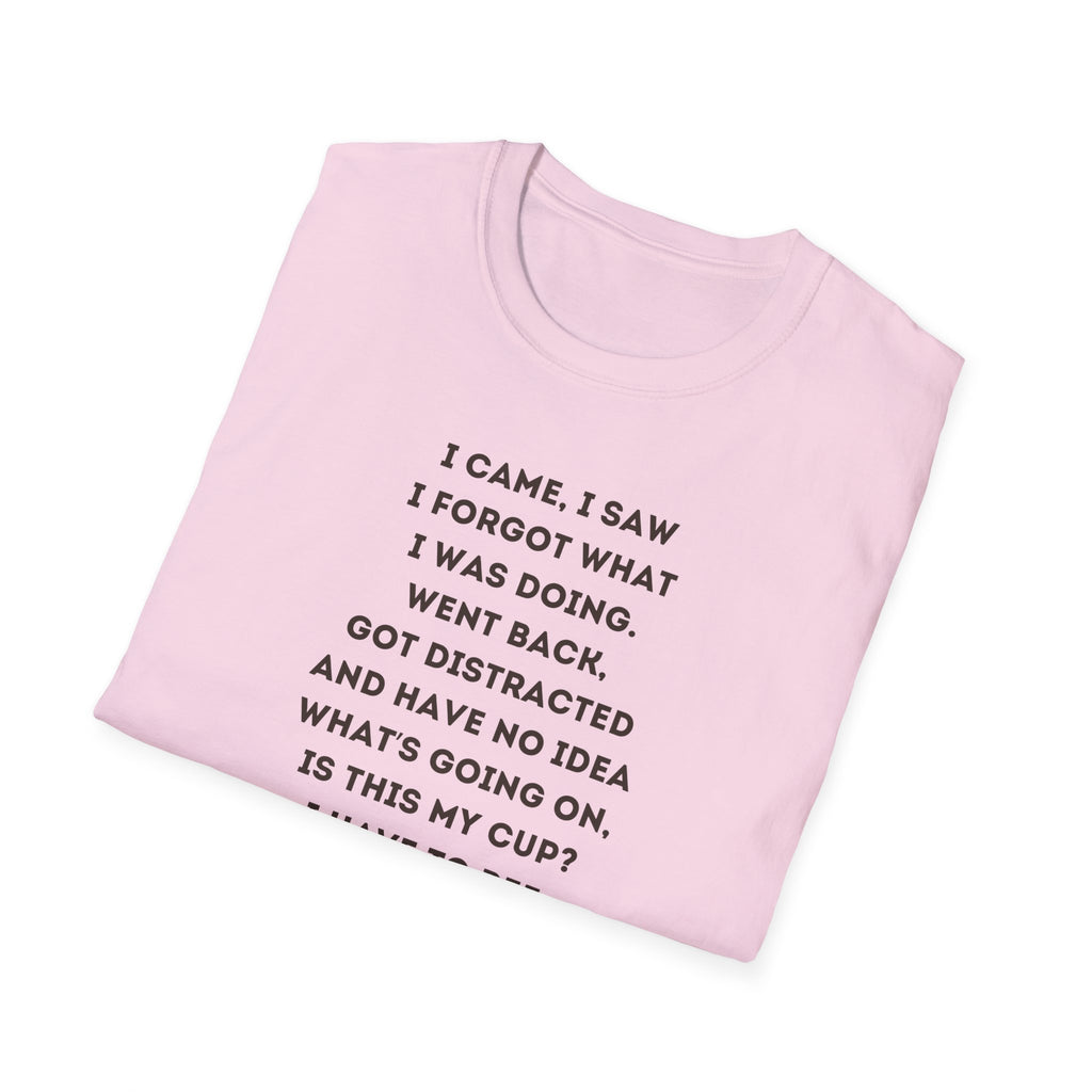 Funny Forgetful Grandpa Quote T-Shirt | Retro Grandpa I Got to Pee Illustration