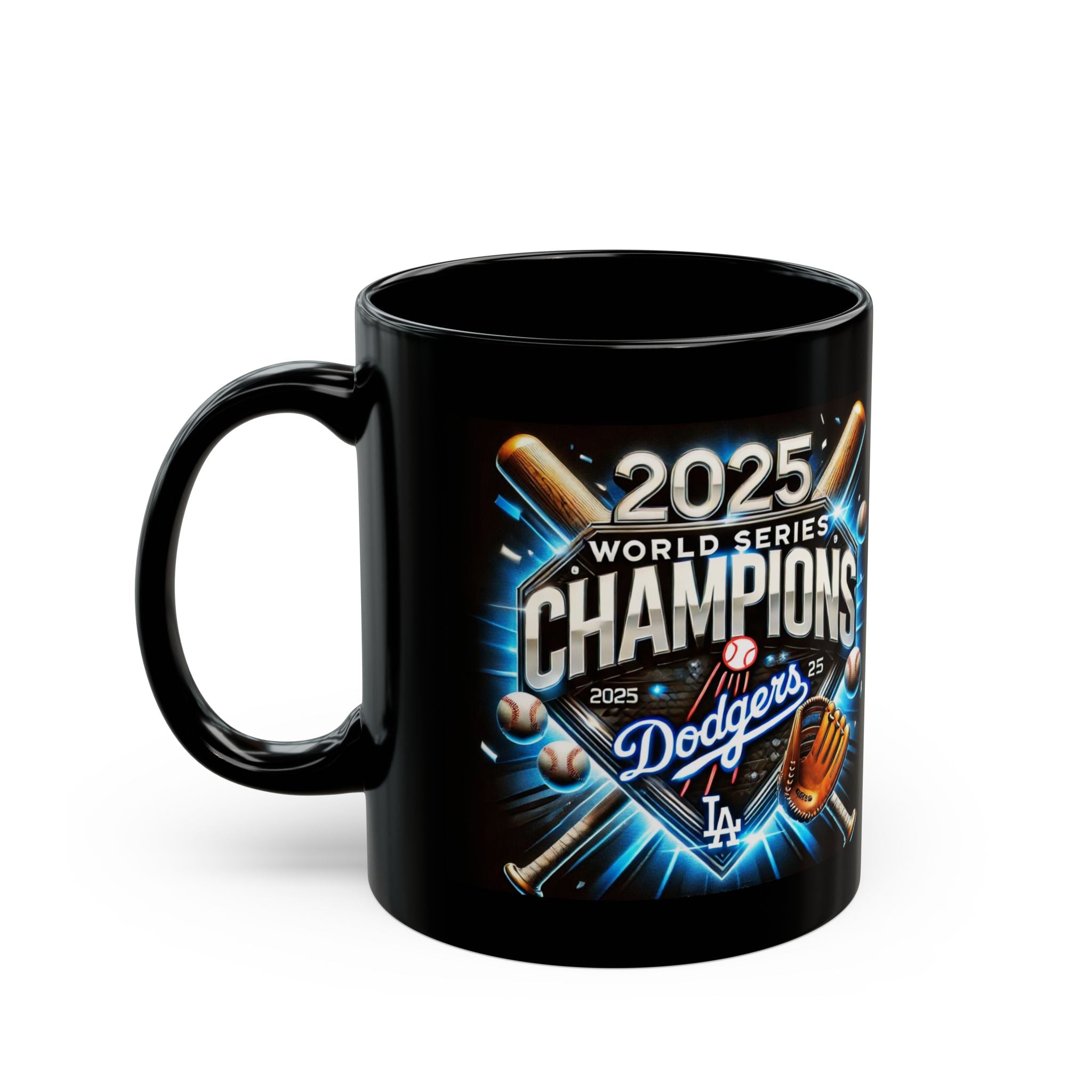 2025 Champions Doyers Mug | Black Ceramic Baseball Design