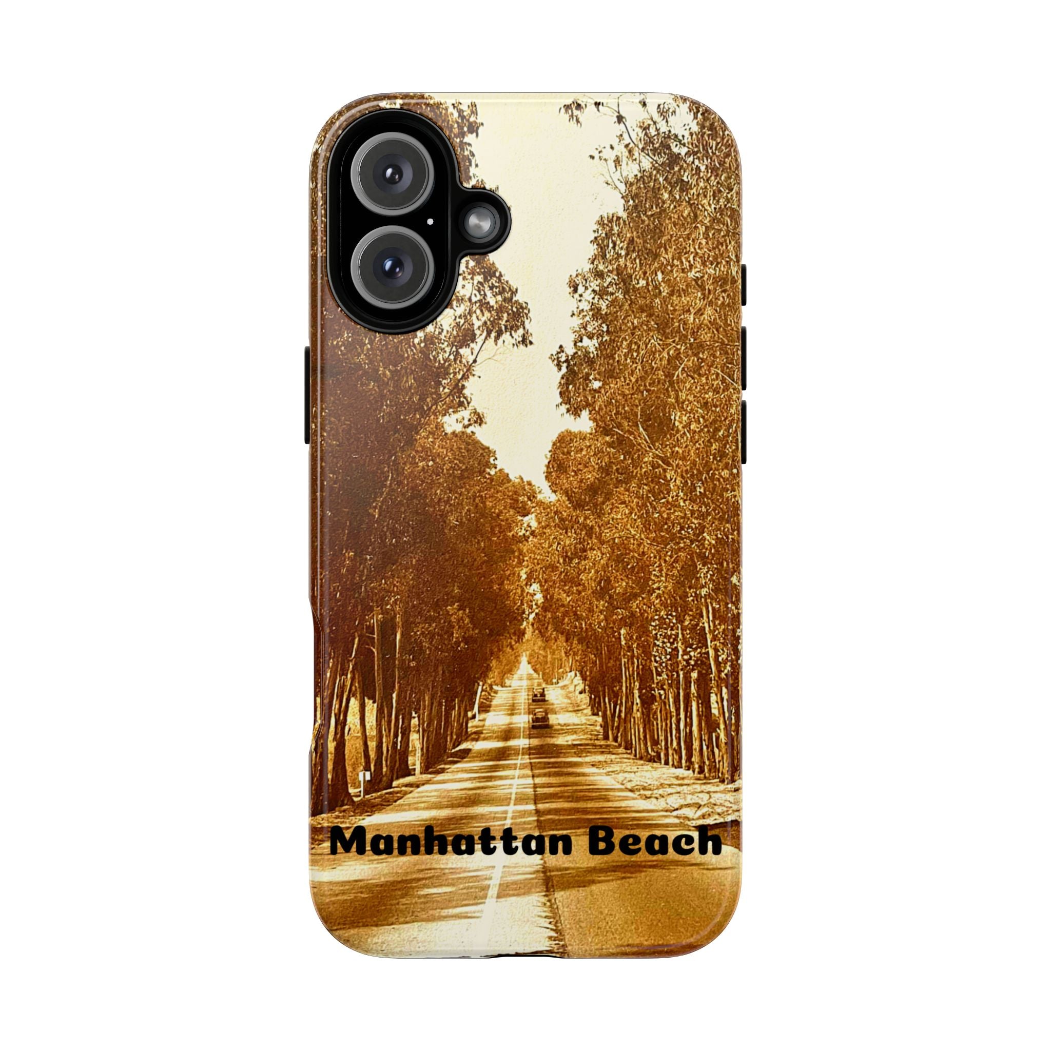 Phone Cases Manhattan Beach Rosecrans Ave Early 60's Tough Cases 90266 California, iPhone Samsung Google Pixel Protective Cover, Vintage