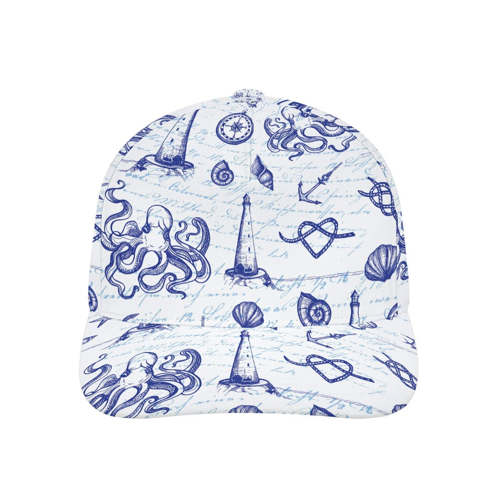 Nautical Ocean Baseball Cap Free Shipping