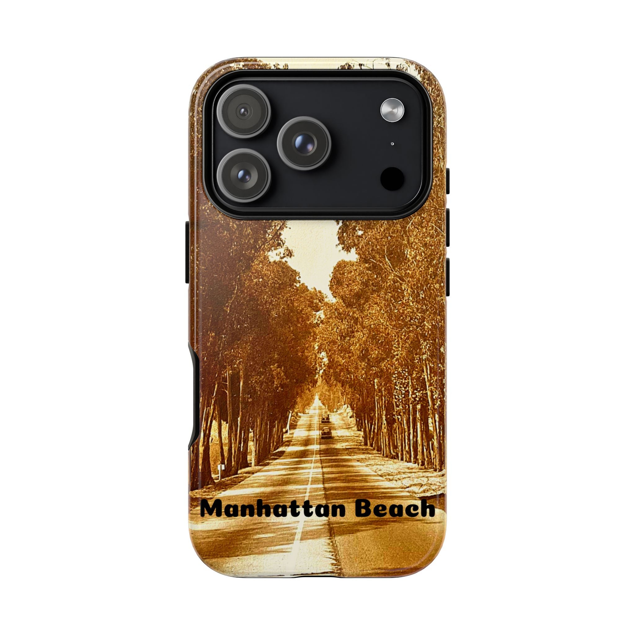 Phone Cases Manhattan Beach Rosecrans Ave Early 60's Tough Cases 90266 California, iPhone Samsung Google Pixel Protective Cover, Vintage