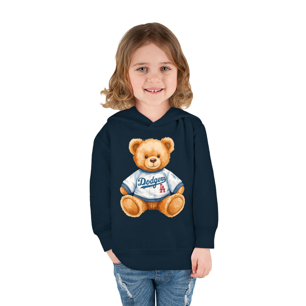 Teddy Bear in Jersey Hoodie | Toddler Pullover Fleece
