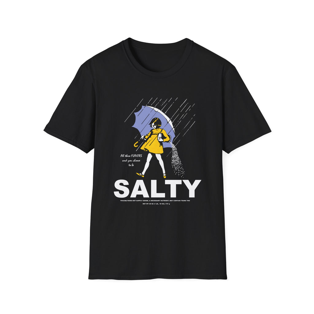 Salty Rainy Day Graphic T-Shirt — Girl with Umbrella Illustration