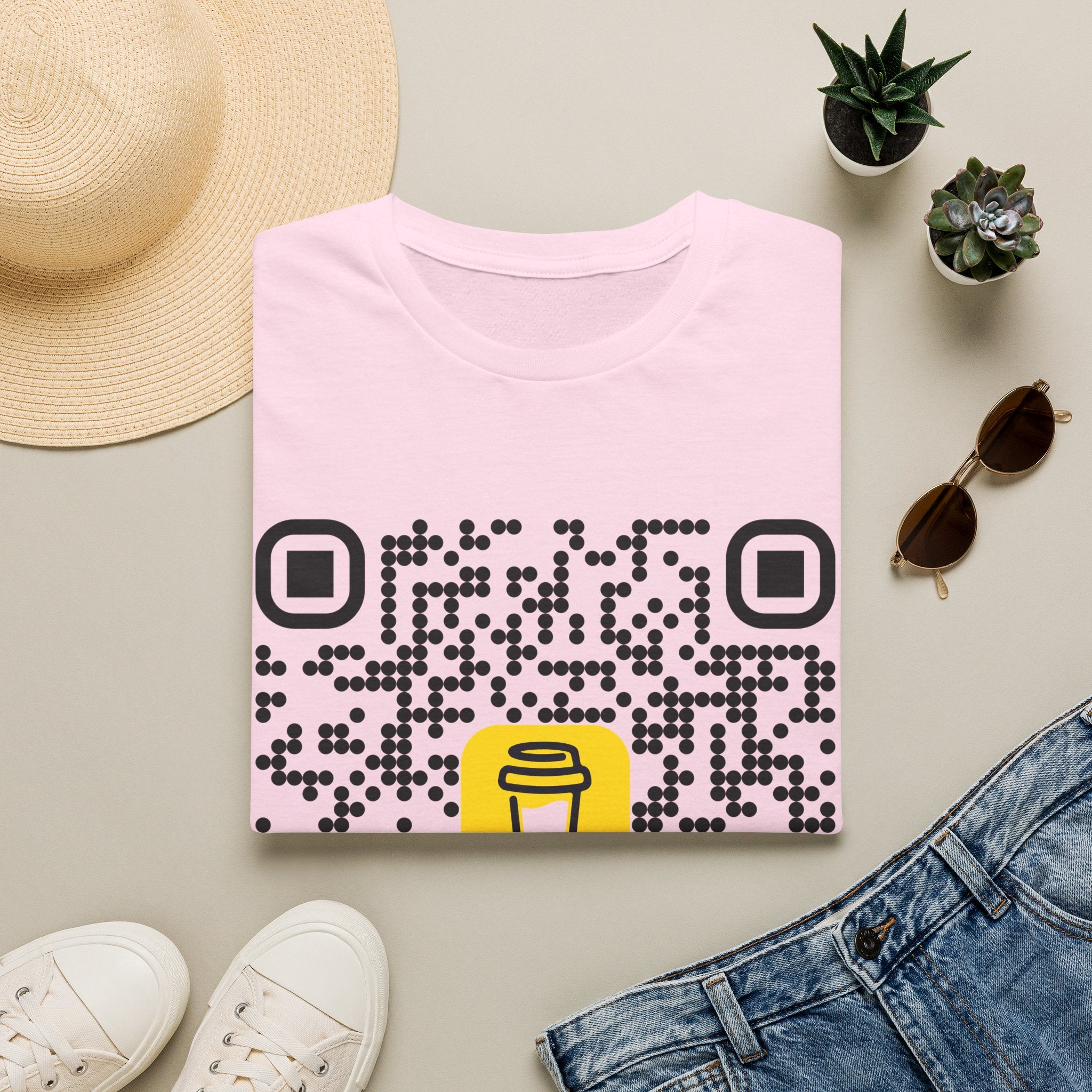 QR Code Coffee Tee — Scan-to-Order Coffee Shop T-Shirt