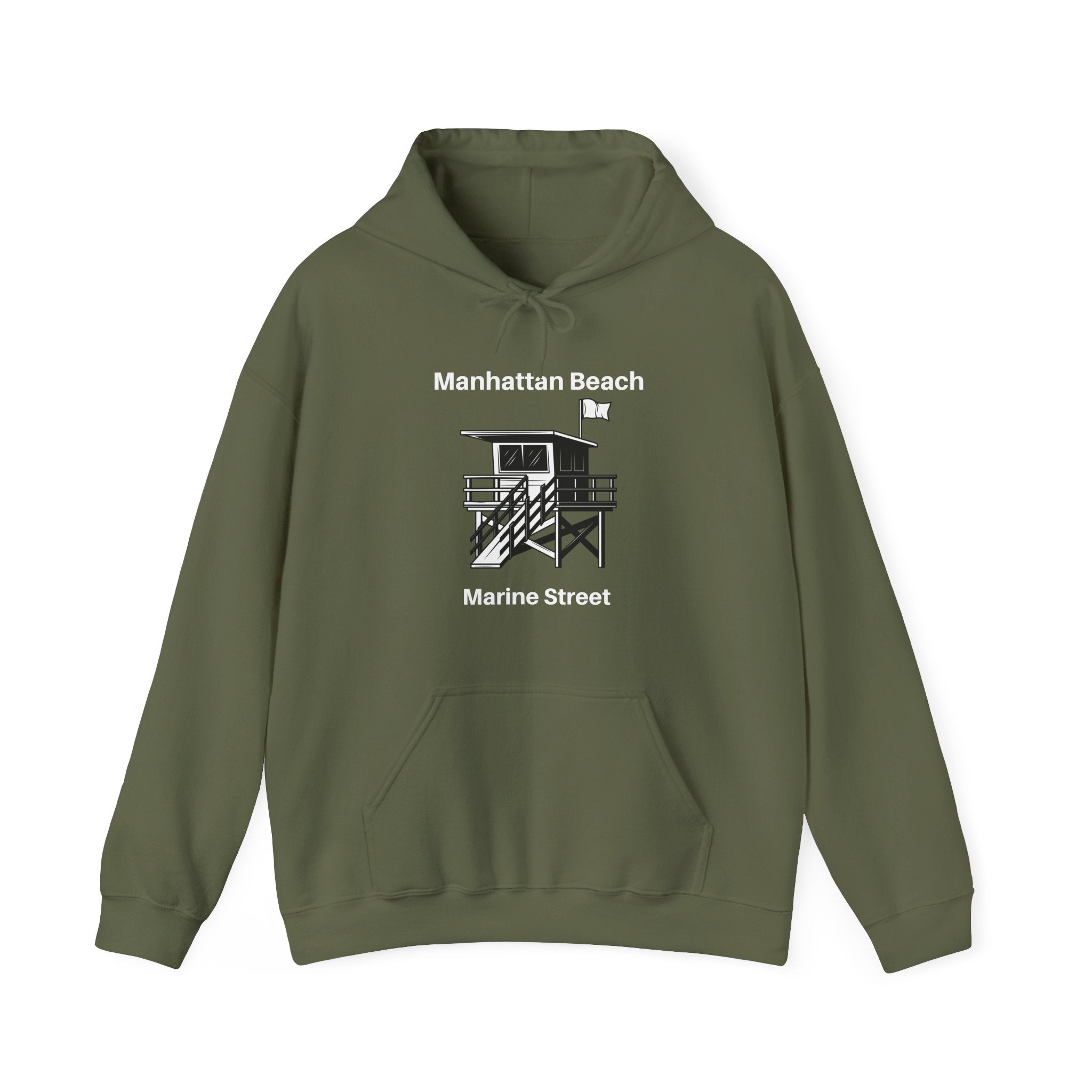 Manhattan Beach California Marine Street Unisex Heavy Blend™ Hooded Sweatshirt