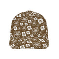 Brown Hawaiian Print Baseball Cap Free Shipping