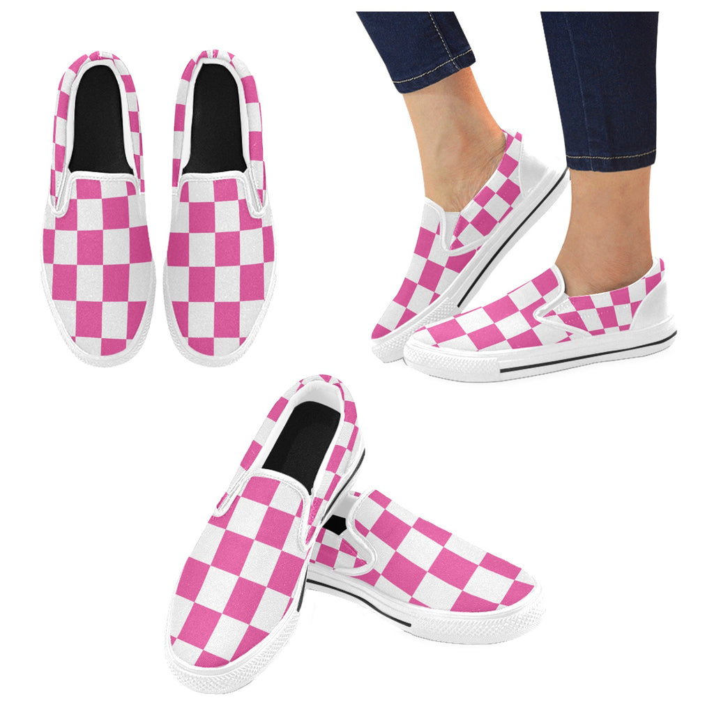 Checkerboard Slip-on Canvas Kid's Shoes (Big Kid)
