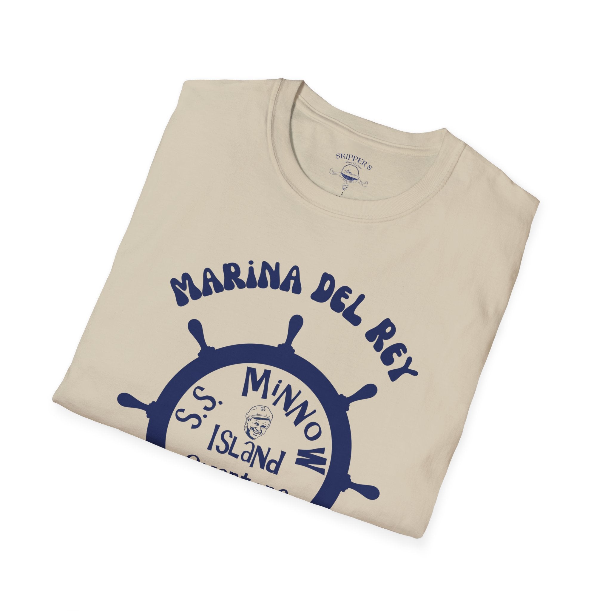 Marina Del Rey Ship Wheel logo T-Shirt | SS Minnow Island Charters, 3 Hour Tours
