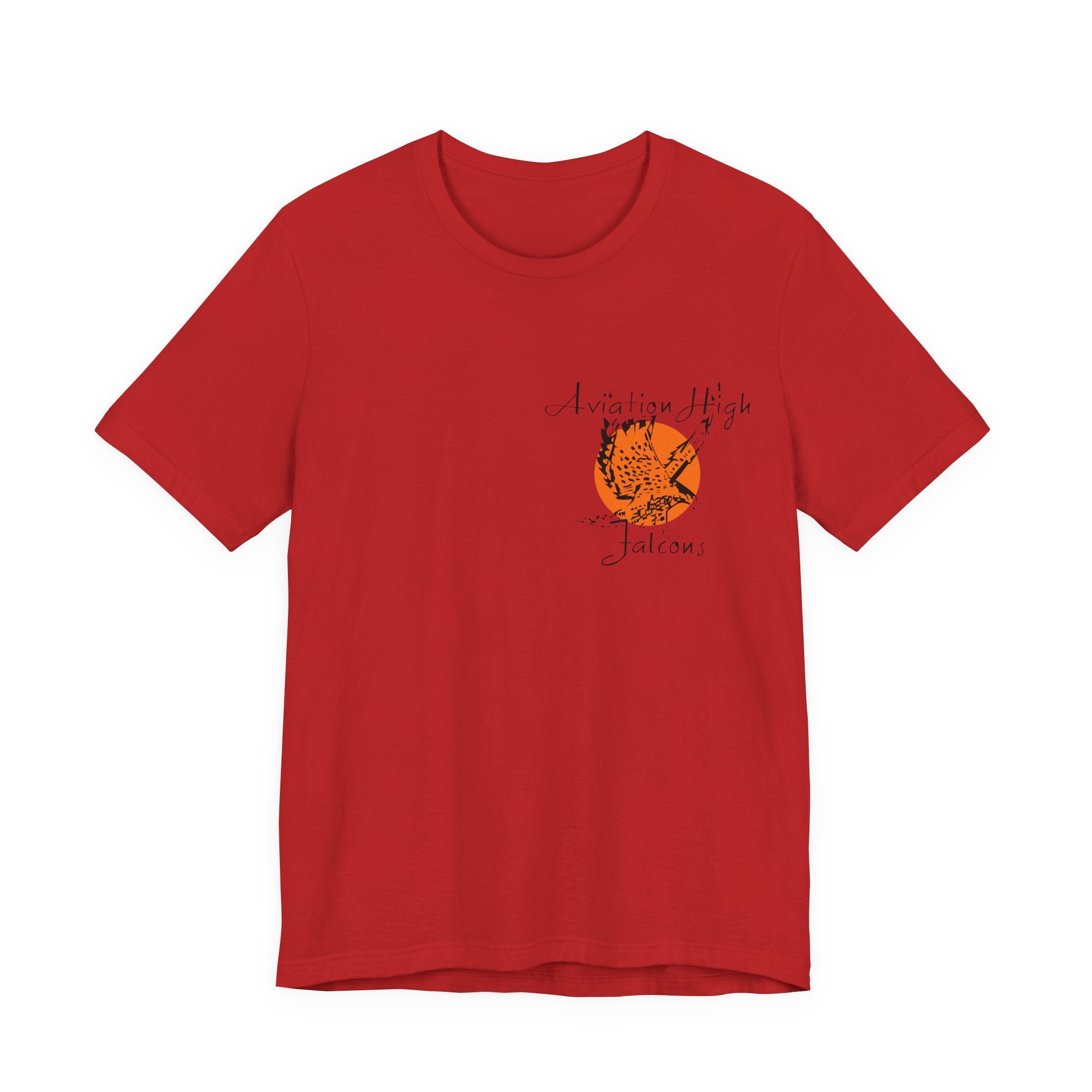 Aviation High School Signage Logo - Many Colors - Unisex Jersey Short Sleeve Tee