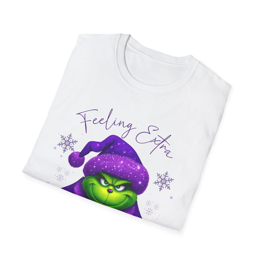 Feeling Extra Grinchy T-Shirt | Grinch Face Holiday Tee