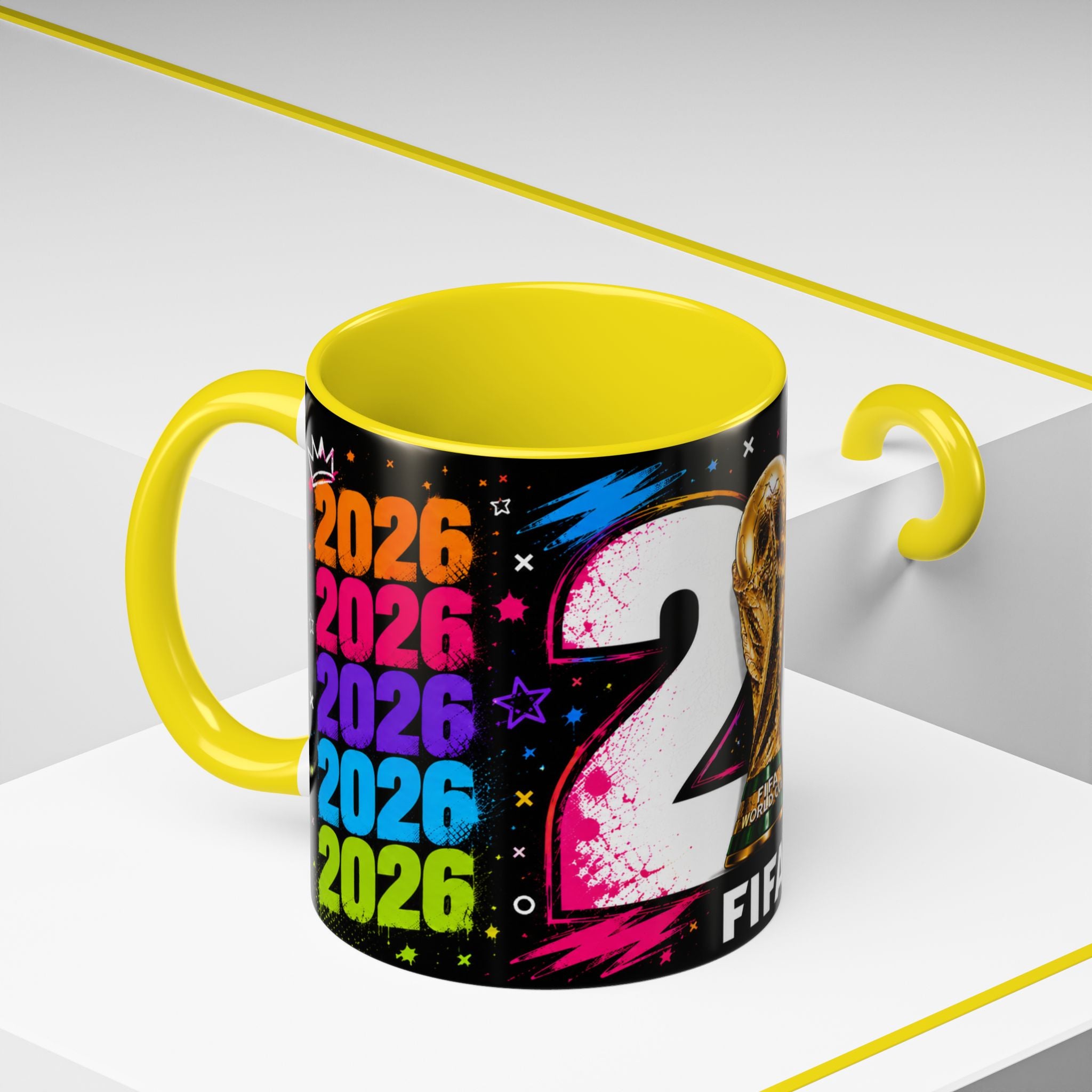 2026 FIFA World Cup Coffee Mug — Colorful Trophy Design (11/15oz)