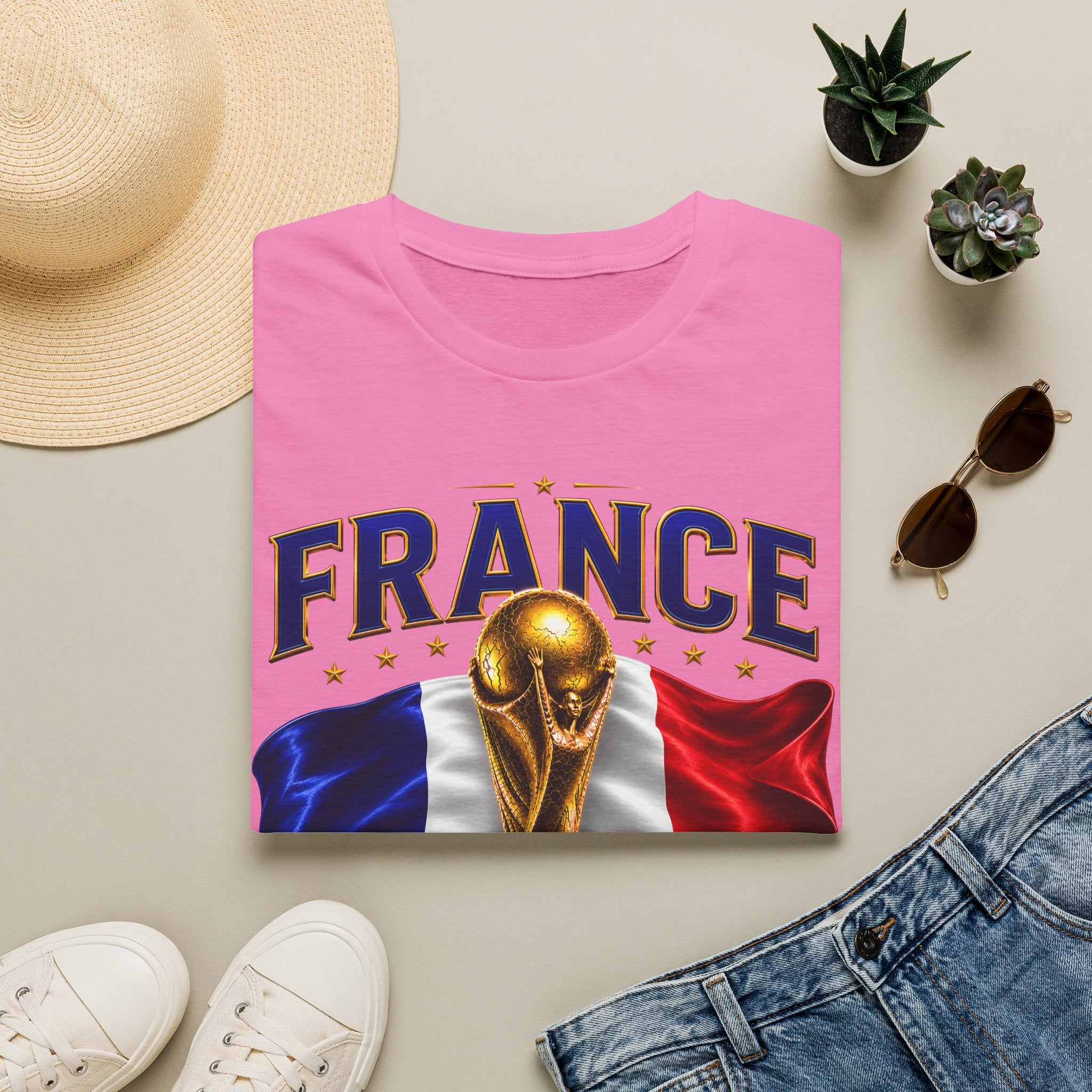 France World Cup 2026 T-Shirt — French Flag & Trophy Soccer Tee