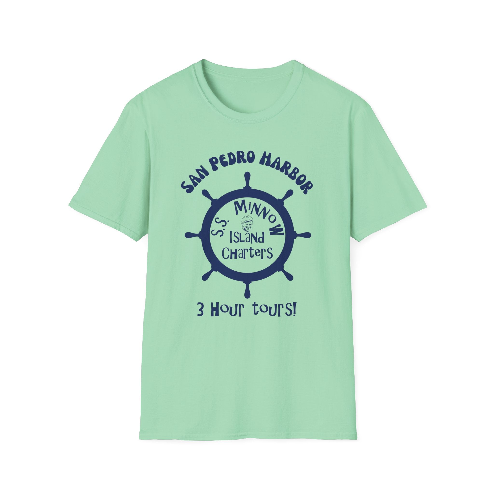 San Pedro Harbor Ship Wheel T-Shirt | SS Minnow Island Charters