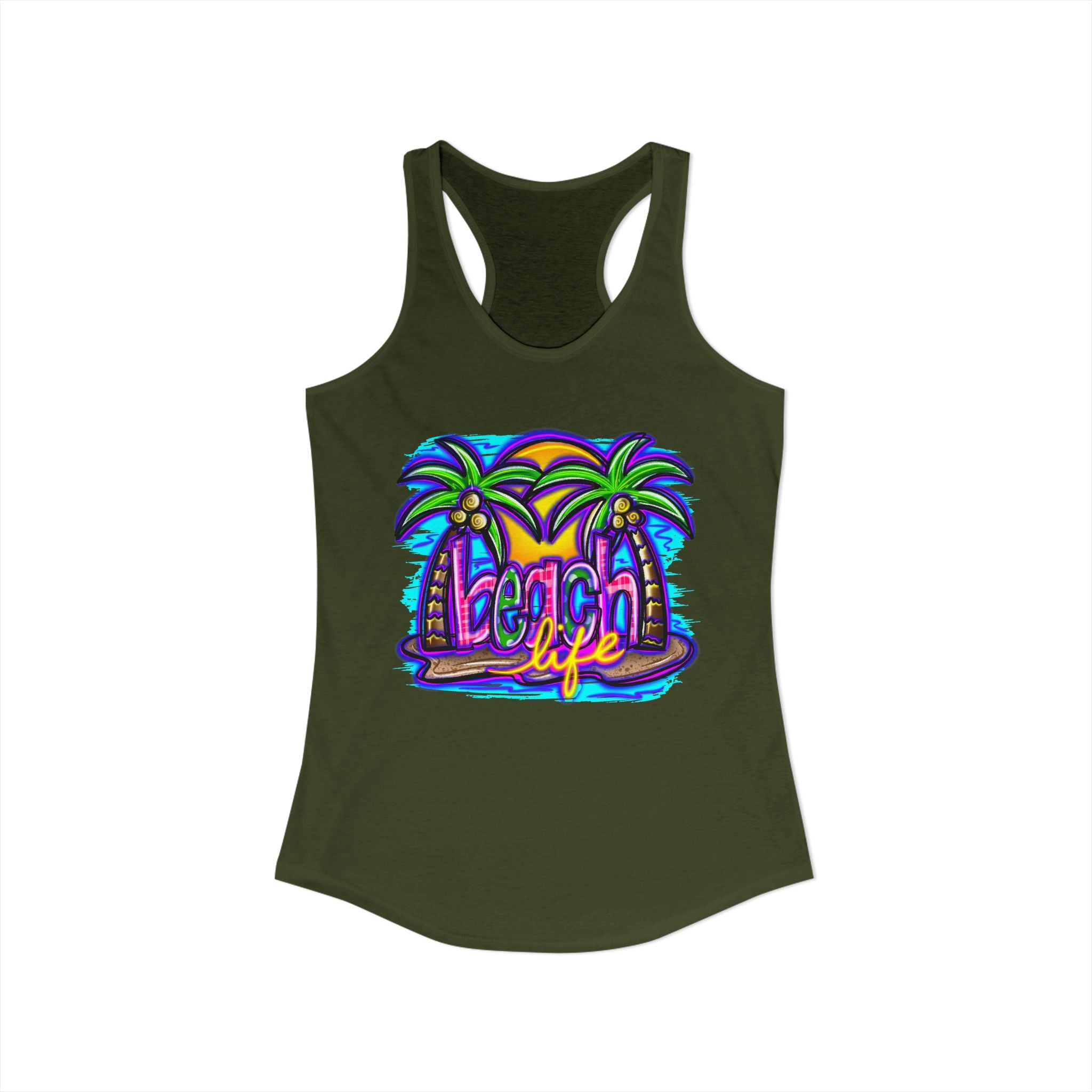 Beach Life Racerback Tank — Women's Beachy Summer Tank Top