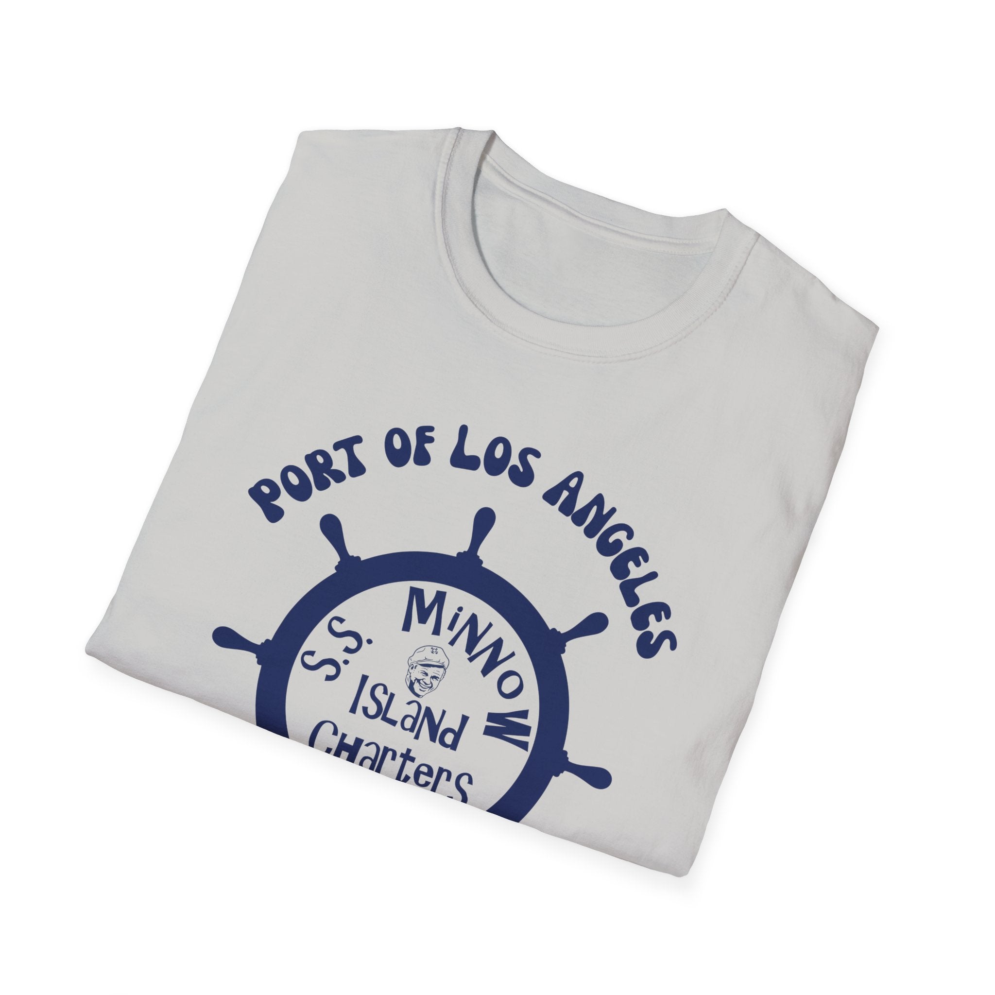 Port of Los Angeles Ship Wheel T-Shirt | SS Minnow Island Charters, 3 Hour Tours