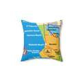 Palos Verdes Estates California MAP 90274 Spun Polyester Square Pillow