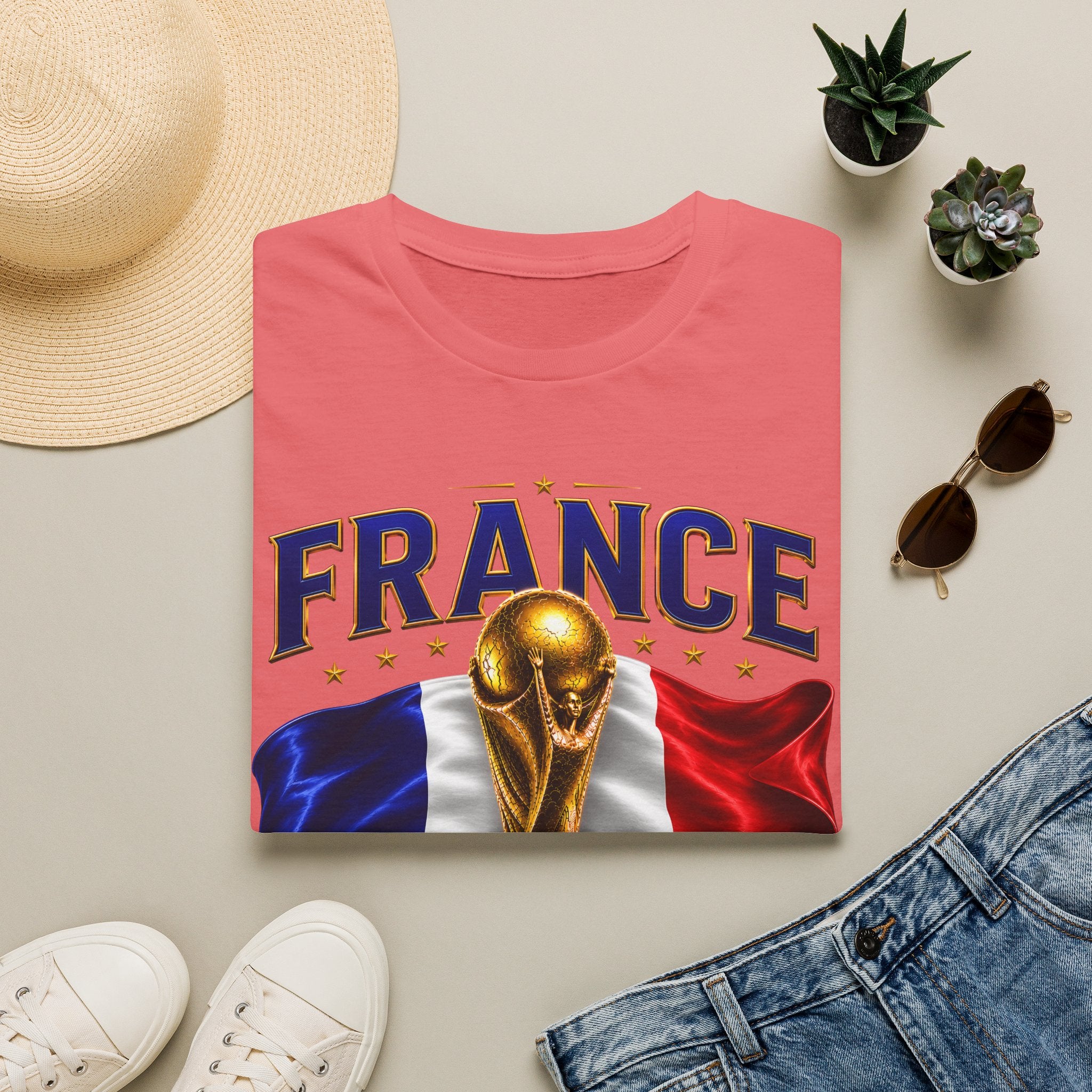 France World Cup 2026 T-Shirt — French Flag & Trophy Soccer Tee