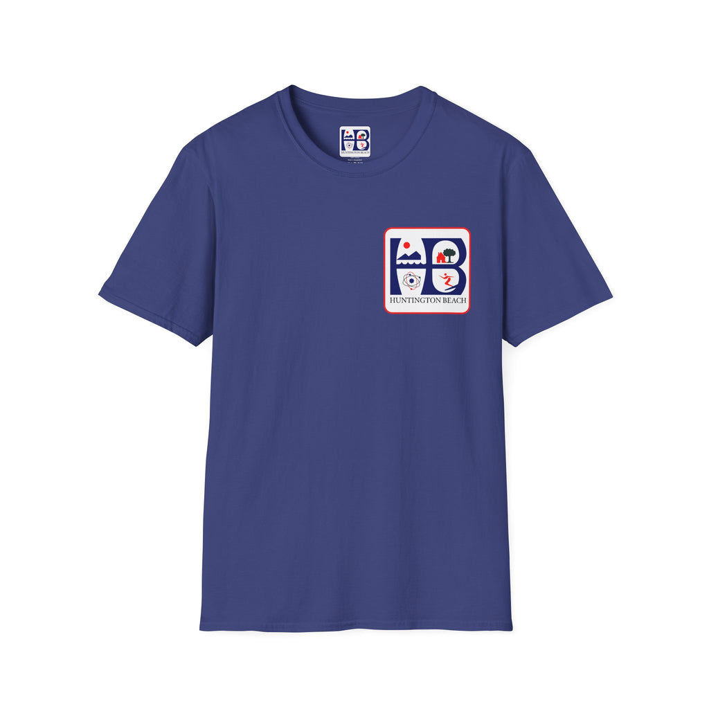 Huntington Beach Retro HB Logo T-Shirt  (printed 3 places)