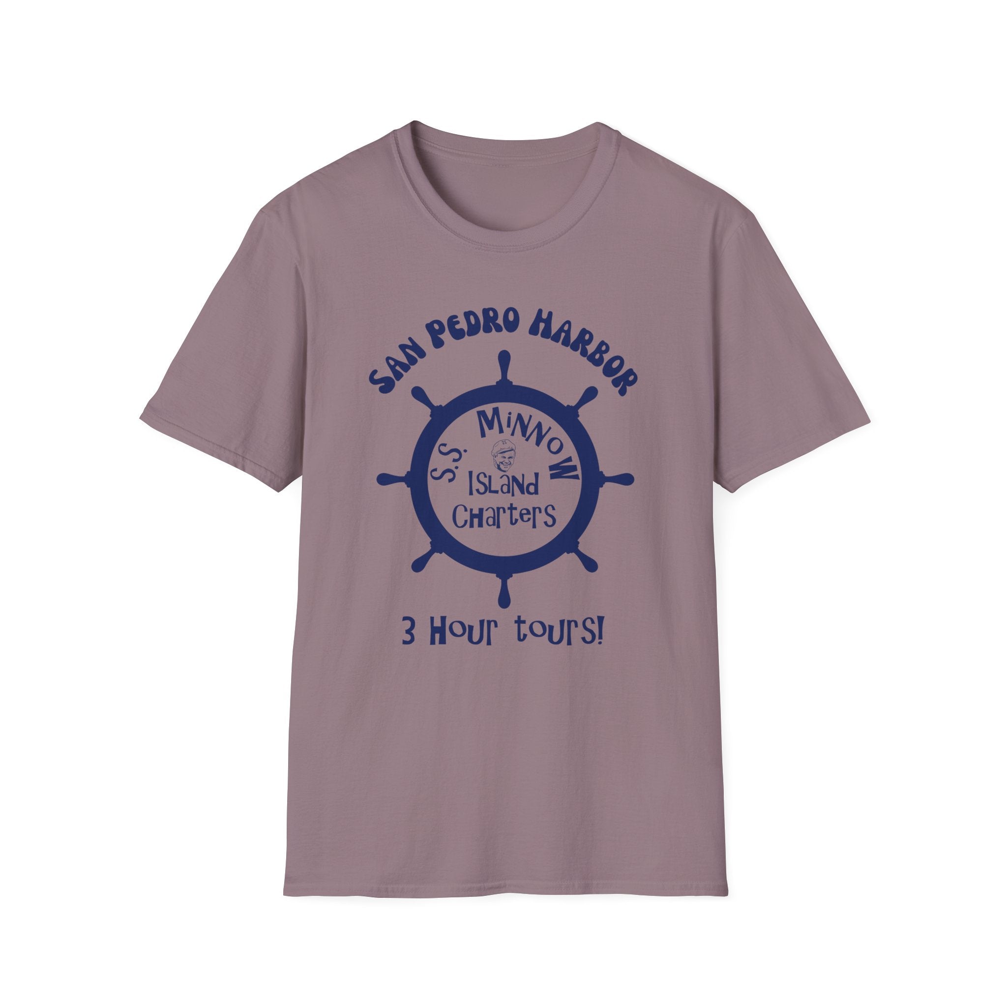 San Pedro Harbor Ship Wheel T-Shirt | SS Minnow Island Charters